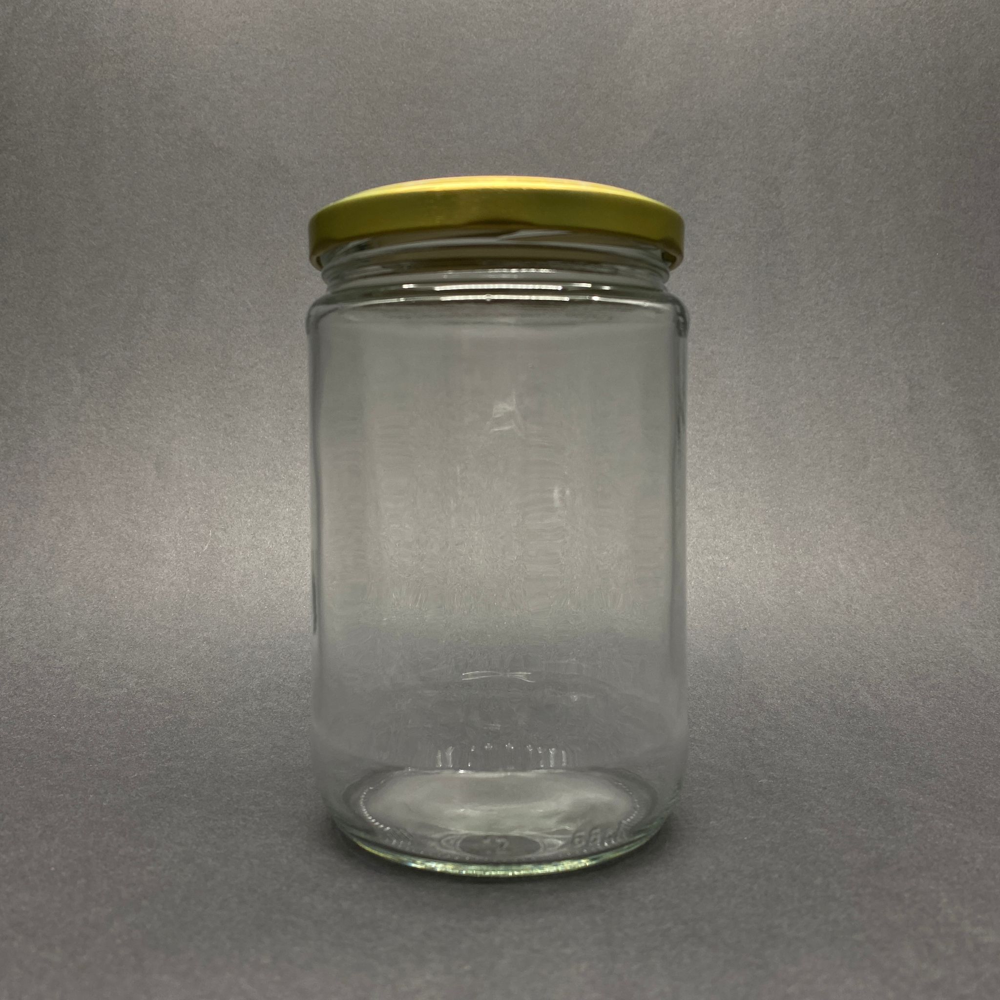 660 Cc Cam Kavanoz - Gold Metal Kapaklı - 660 Ml Cam Kavanoz - Konserve Kavanozu - Paşabahçe