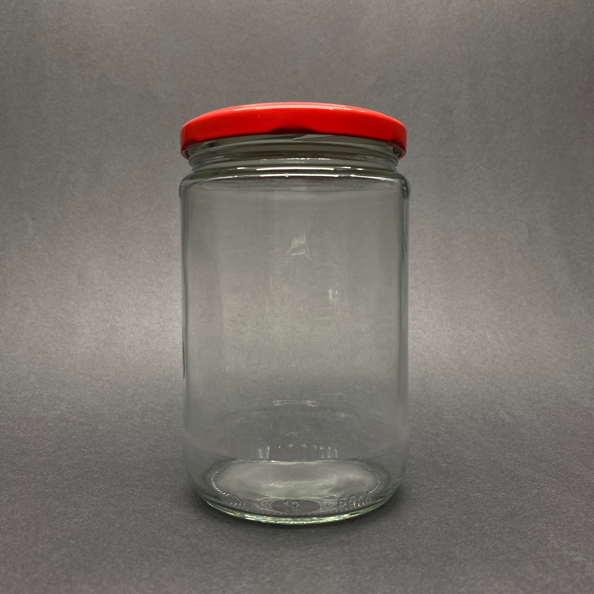 660 Cc Cam Kavanoz - Kırmızı Metal Kapaklı - 660 Ml Cam Kavanoz - Konserve Kavanozu - Paşabahçe