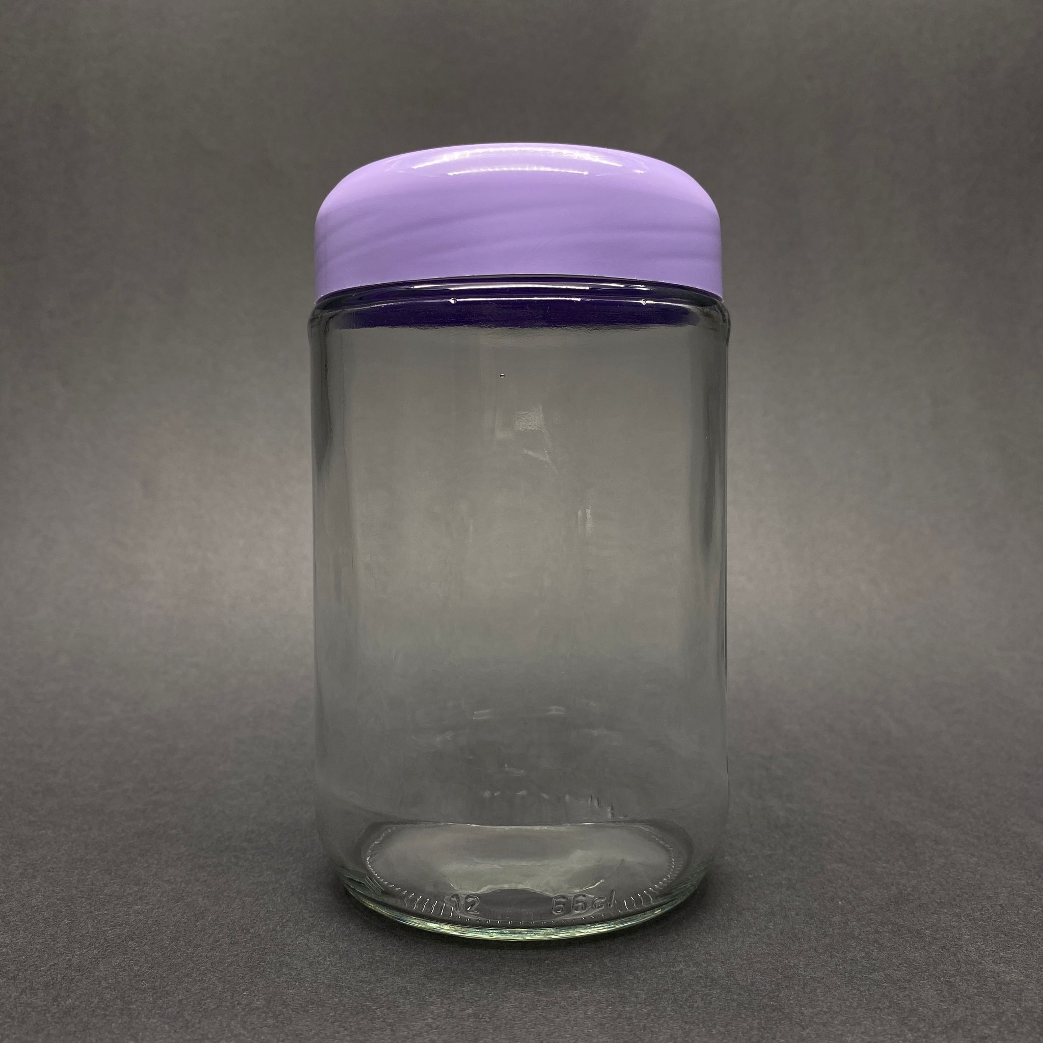 660 Cc Cam Kavanoz - Lila Plastik Kapaklı - 660 Ml Cam Kavanoz - Paşabahçe