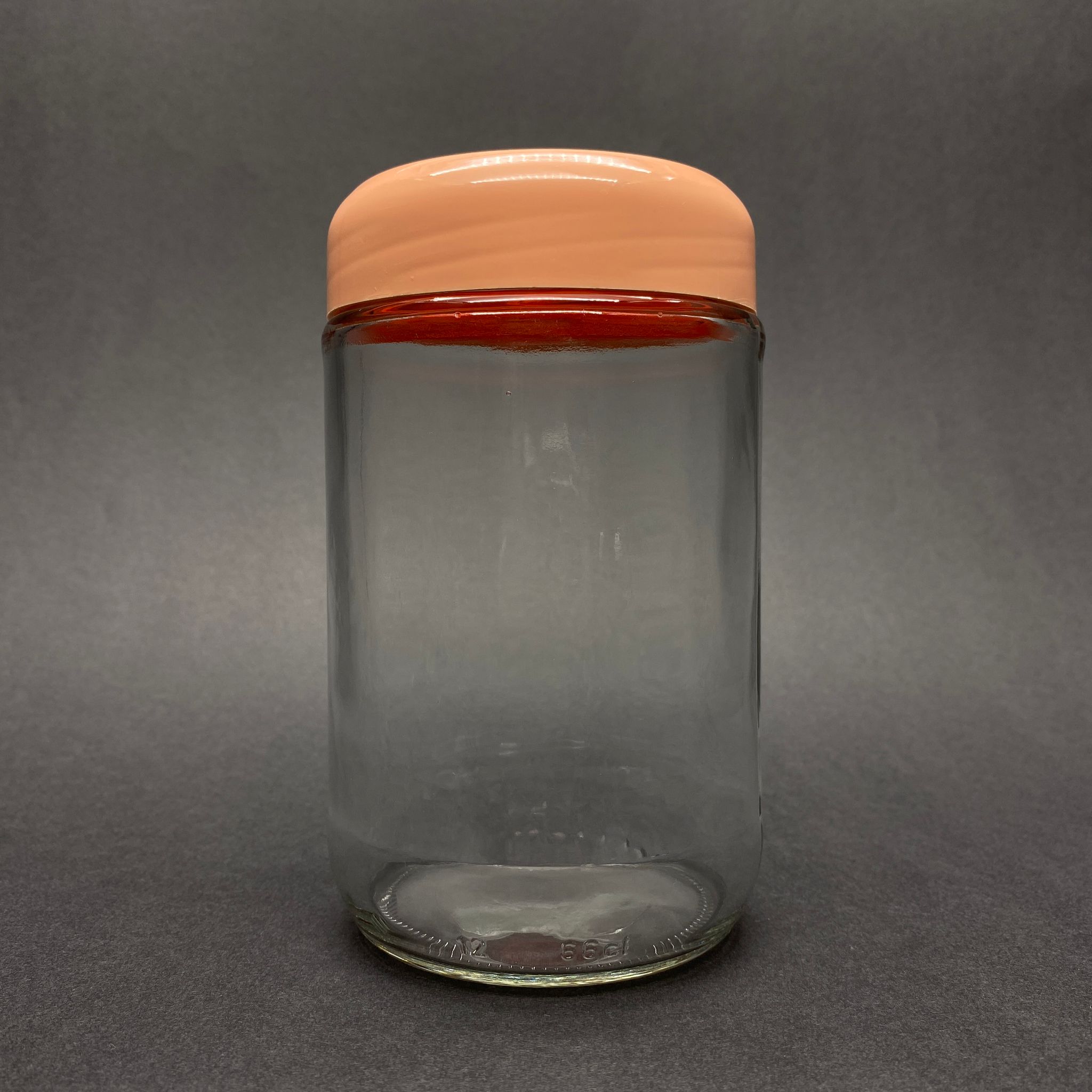660 Cc Cam Kavanoz - Pembe Plastik Kapaklı - 660 Ml Cam Kavanoz - Paşabahçe