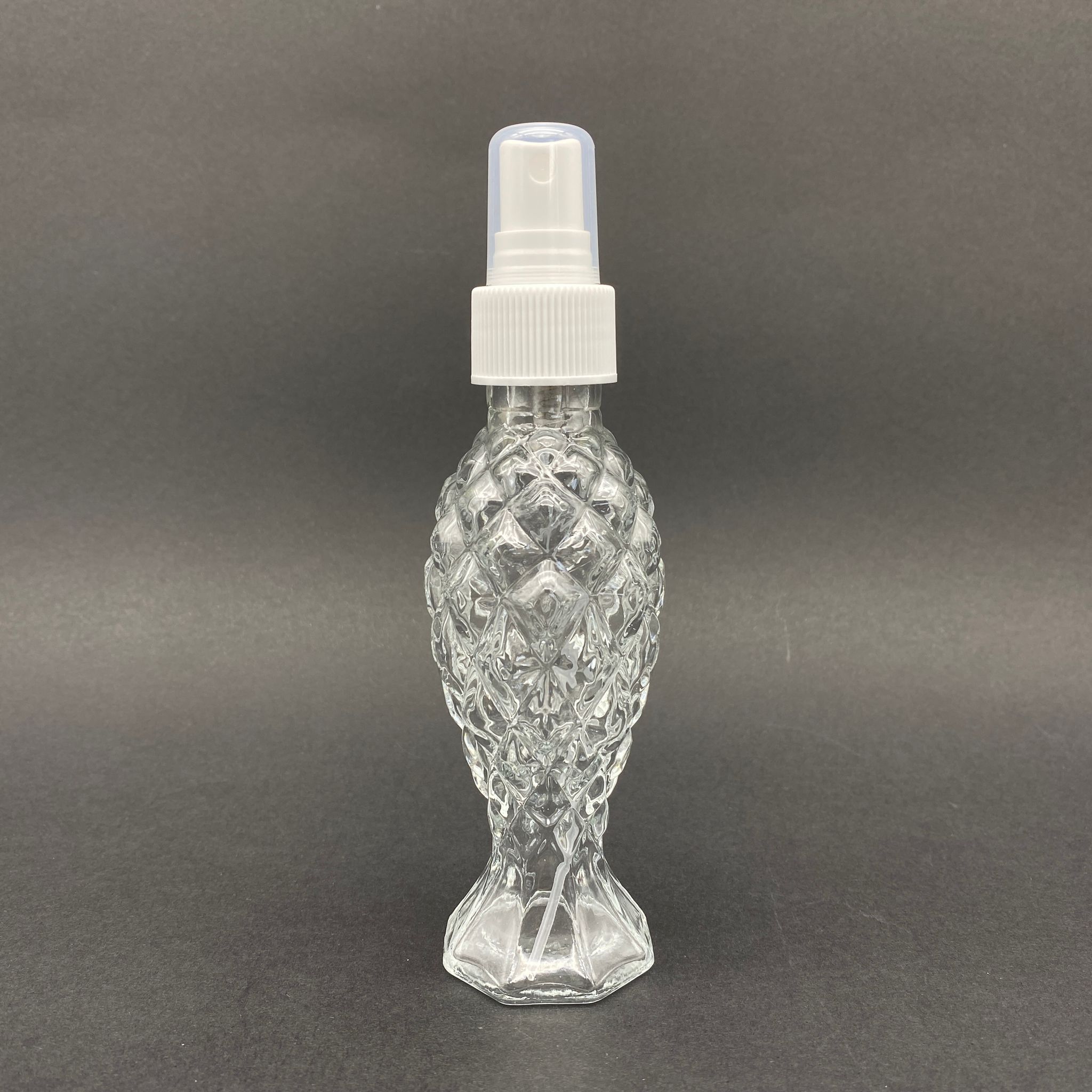 70 Cc Balık Sırtı Şişe - Beyaz Spreyli - 70 Ml Balık Sırtı Model Cam Şişe