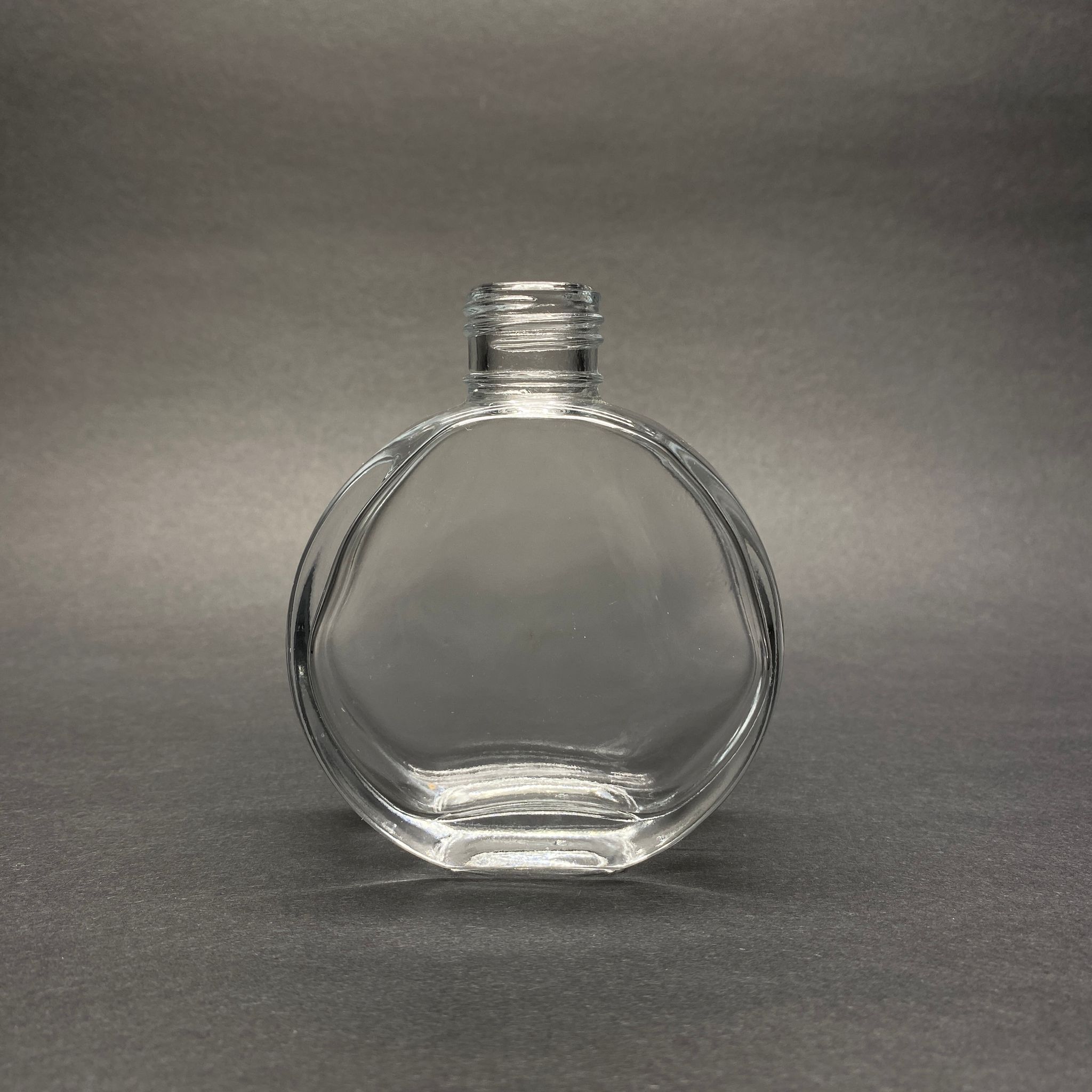 70 Cc Yassı Oval Cam Şişe - Kapaksız 22 Ağız - 70 Ml Yuvarlak Cam Şişe