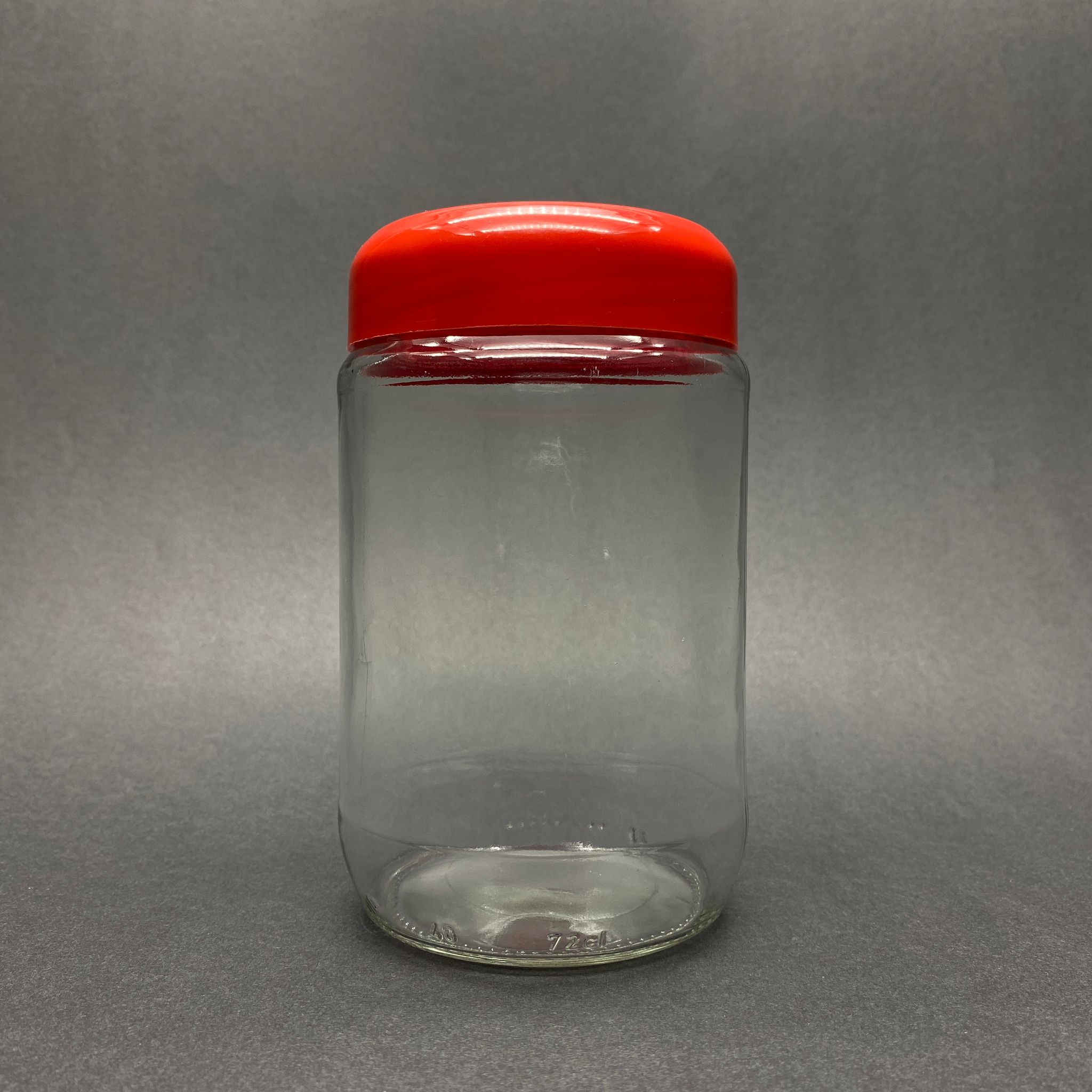 720 Cc Cam Kavanoz - Kırmızı Plastik Kapaklı - 720 Ml Bal Kavanozu