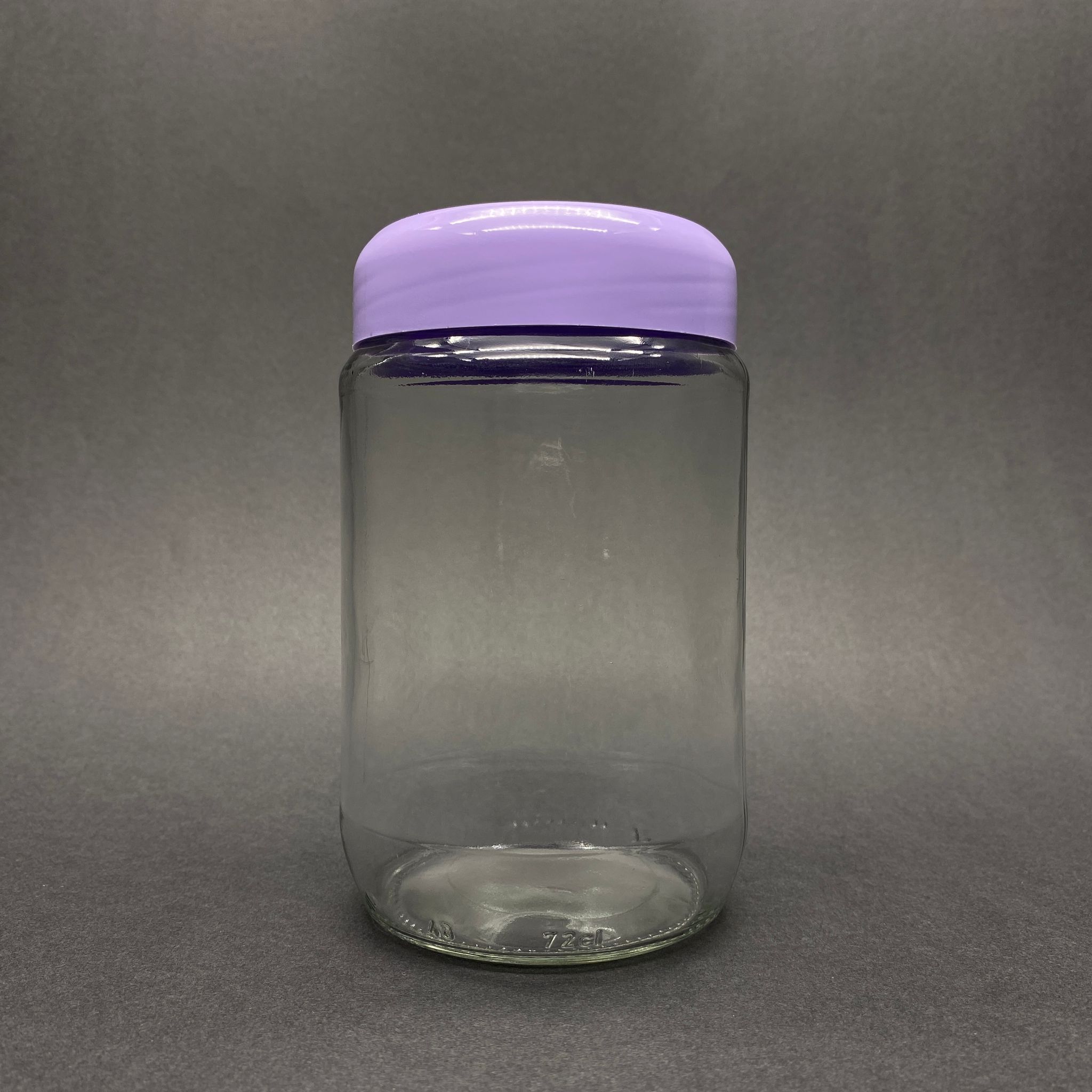 720 Cc Cam Kavanoz - Lila Plastik Kapaklı - 720 Ml Bal Kavanozu