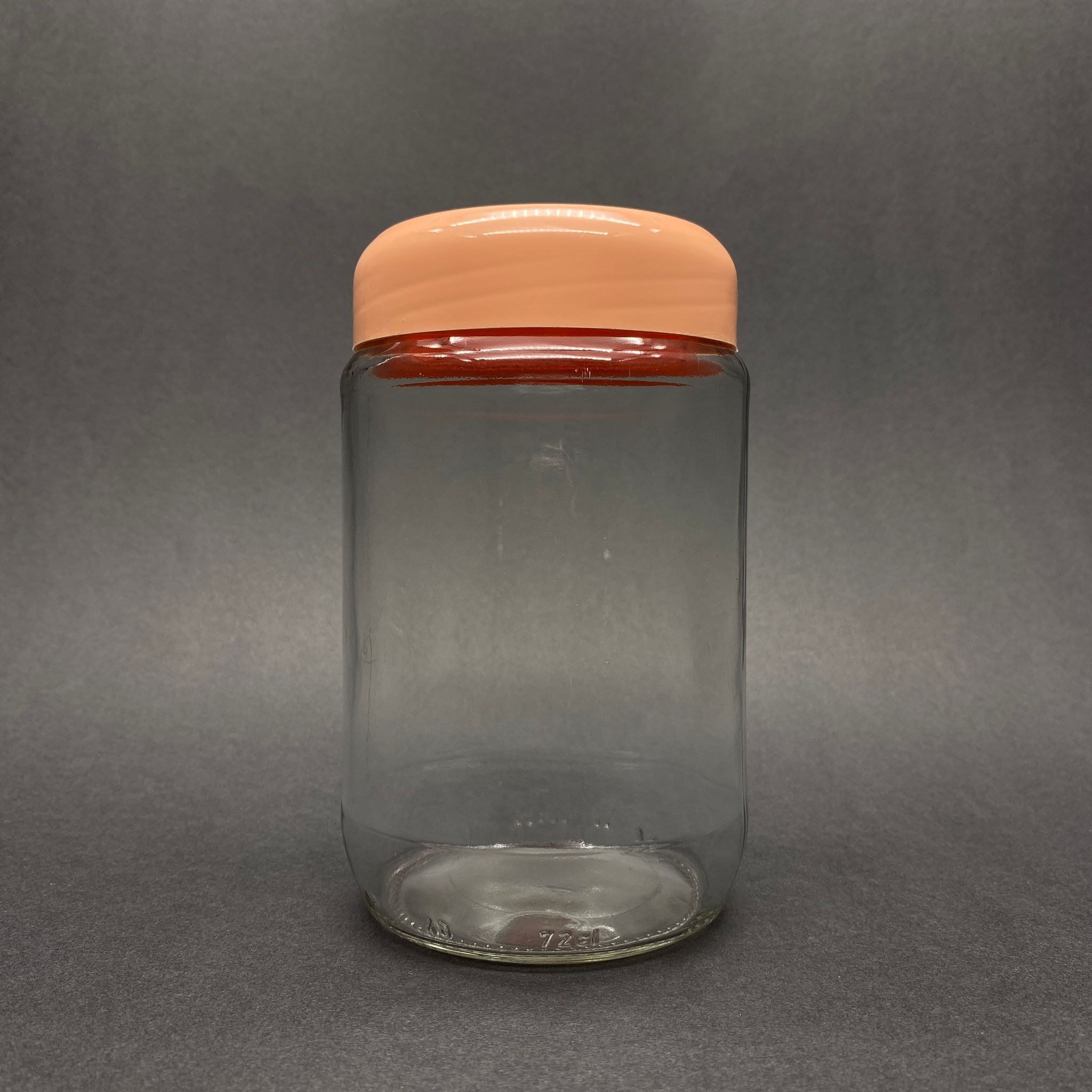 720 Cc Cam Kavanoz - Pembe Plastik Kapaklı - 720 Ml Bal Kavanozu