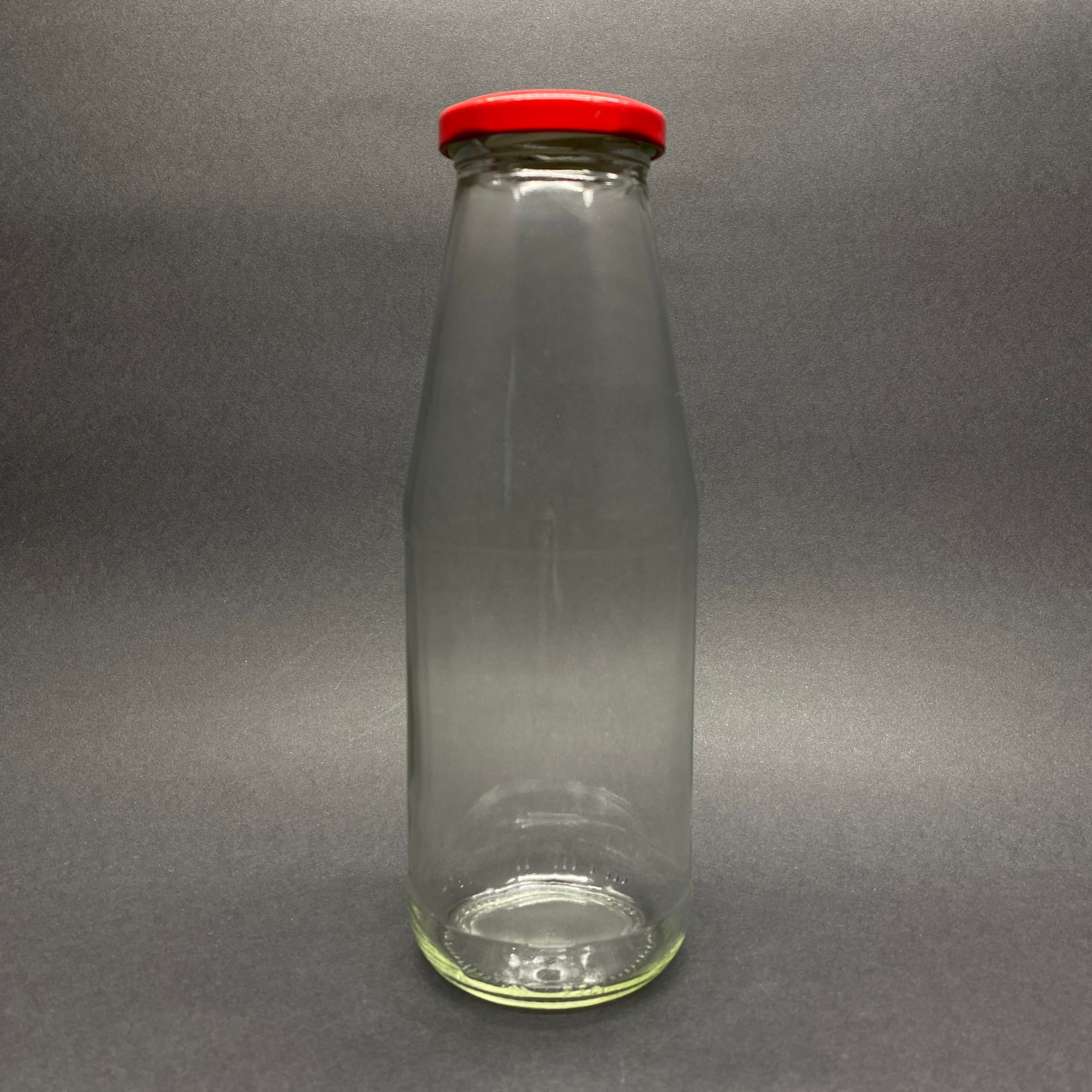 720 Cc Cam Meyve Suyu Şişesi - Kırmızı Metal Kapaklı - 720 Ml Cam Meyve Suyu Şişesi