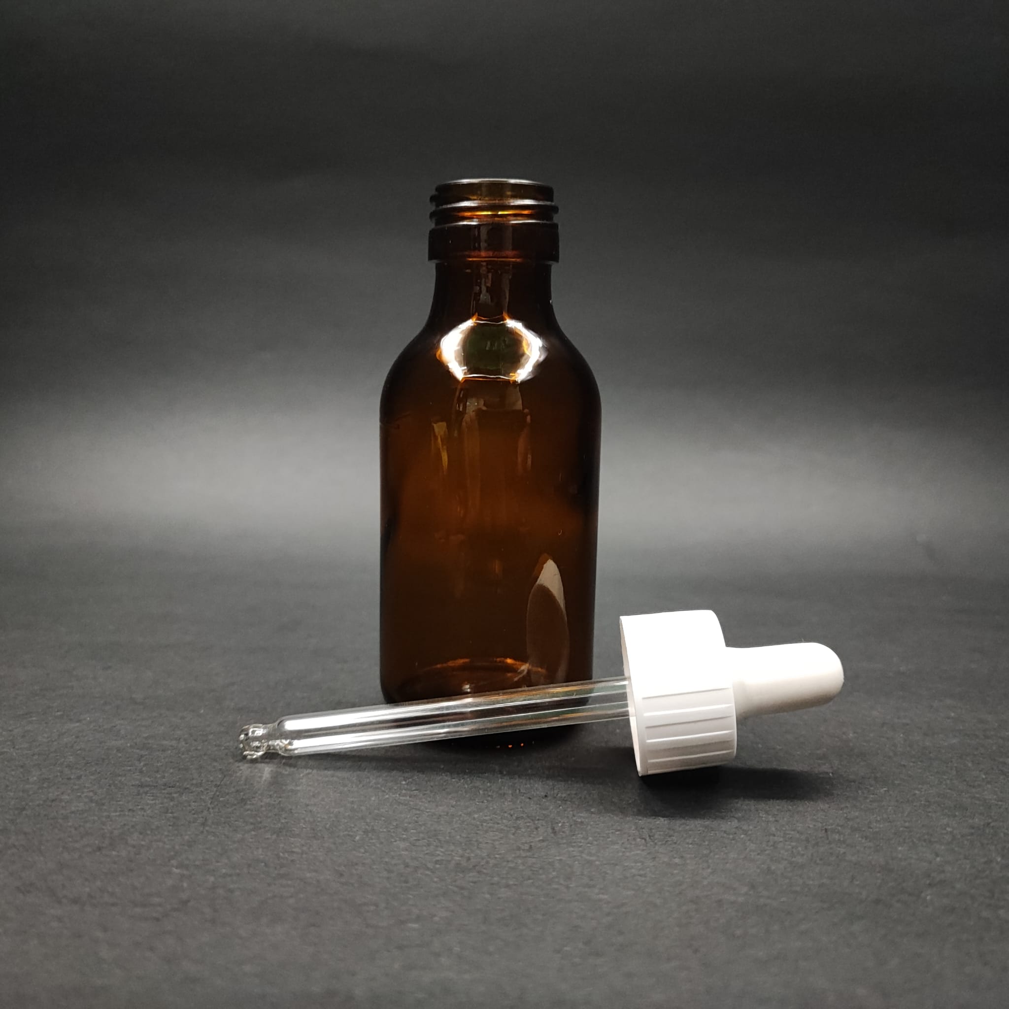 75 Ml Dolumu Kolay, Geniş Ağızlı Cam Damlalıklı Şişe (25 Mm Ağız)  - 75 Cc Beyaz Damlalıklı Cam Ecza Şişesi - Amber Kahverengi