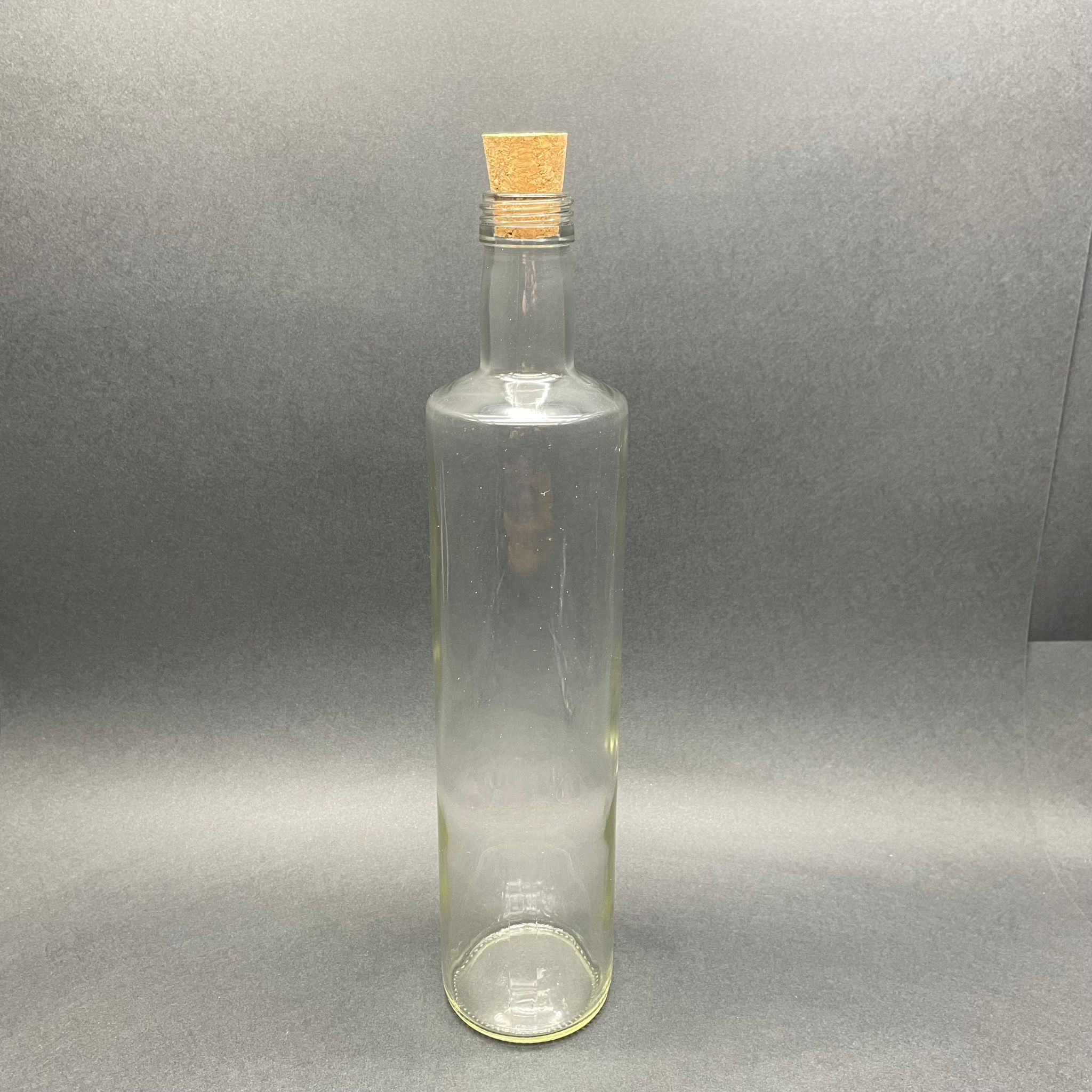 750 Cc Dorika Cam Şişe - Doğal Mantar Tıpalı - 750 Ml Şeffaf Dorika Şişe