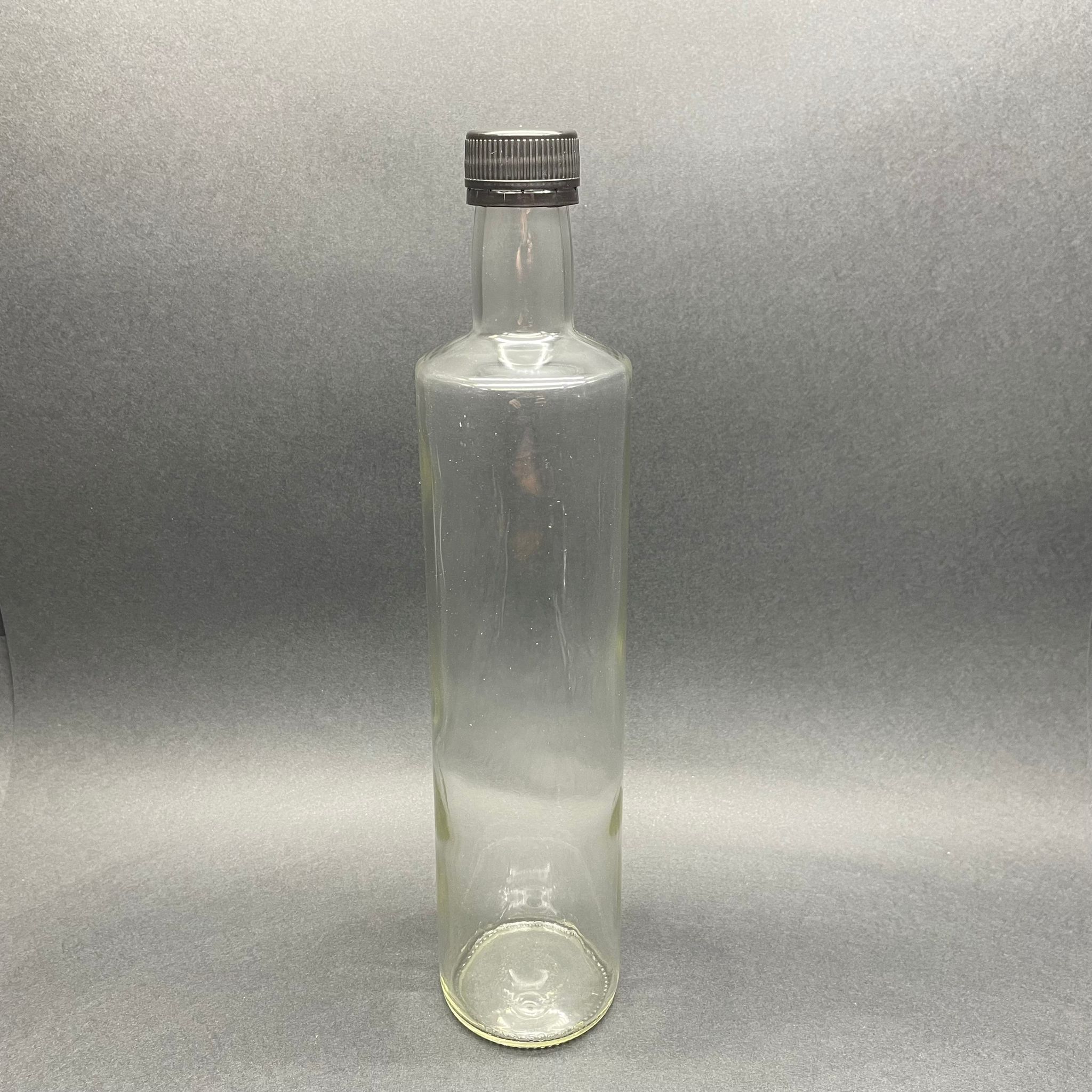 750 Cc Dorika Cam Şişe - Siyah Kilitli Köpük Contalı Kapaklı - 750 Ml Şeffaf Dorika Şişe (Kapak Markası Bericap)