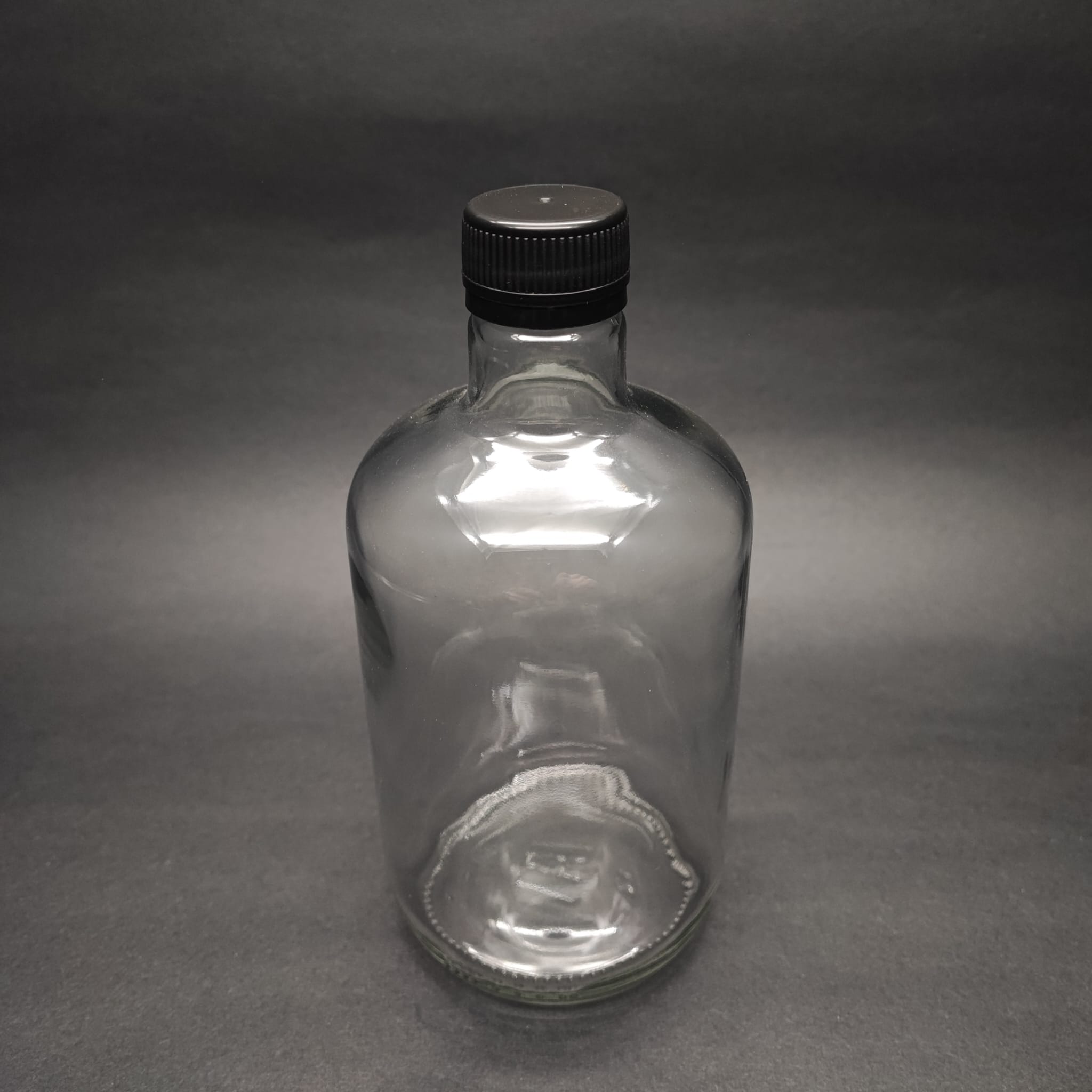 750 Cc Gordo Cam Şişe - Contalı Kilitli Siyah Bericap Kapaklı - 750 Ml Gordo Tombul Cam Şişe