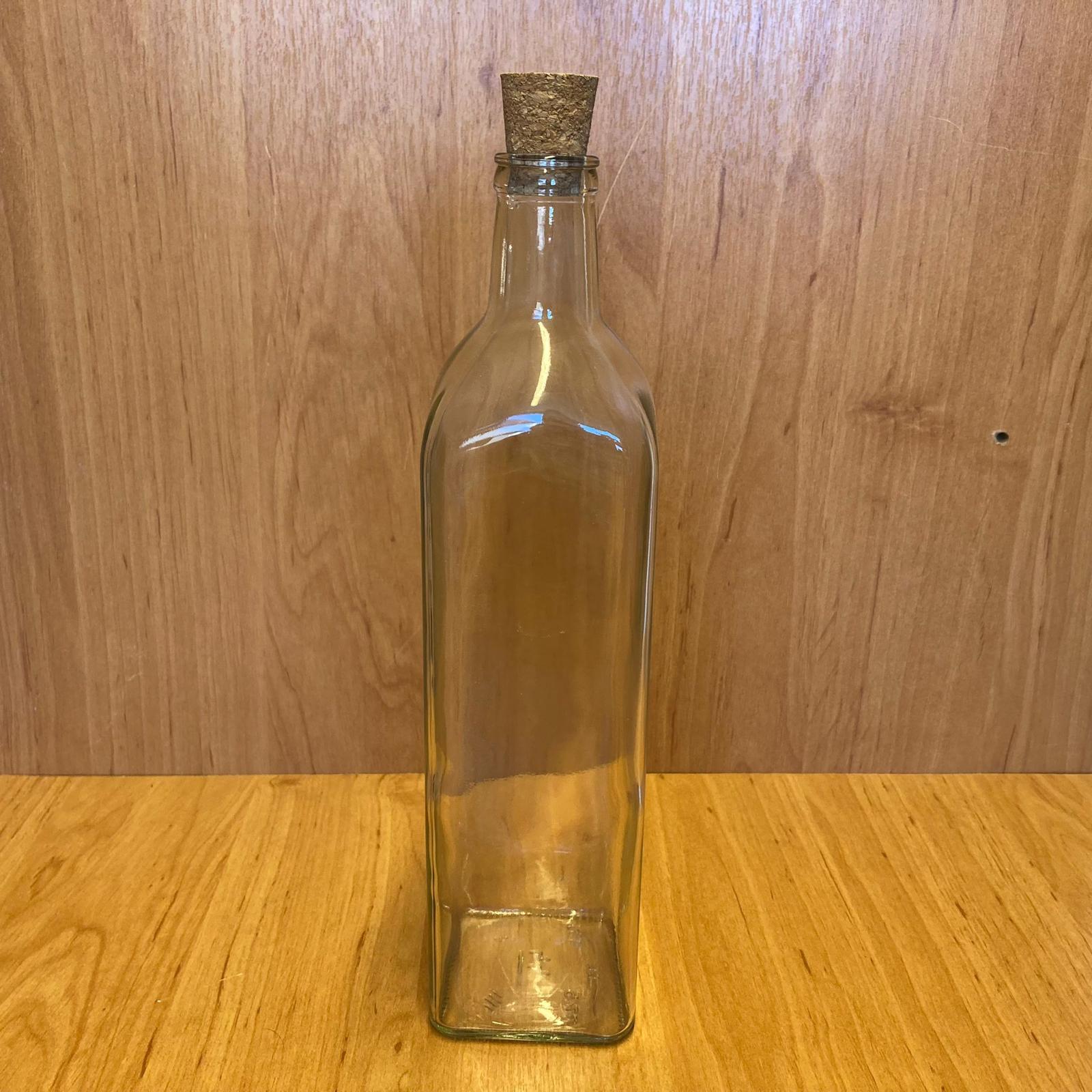 750 Cc Mantar Tıpalı Maraska Cam Şişe - 750 Ml Köşeli Mantar Tıpalı Cam Şişe