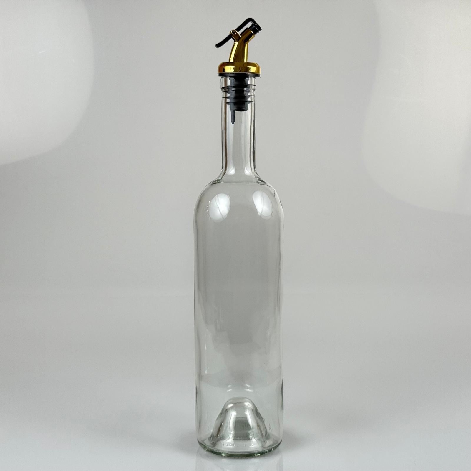 750 Cc Paşabahçe Yağdanlık Şişesi - Gold Yağdanlık Tıpalı - 750 Ml Yağ Şişesi Şeffaf - Cam Zeytinyağ Şişesi - Yağlık Cam Şişe - Damlatmaz Yağlık/ Sirkelik