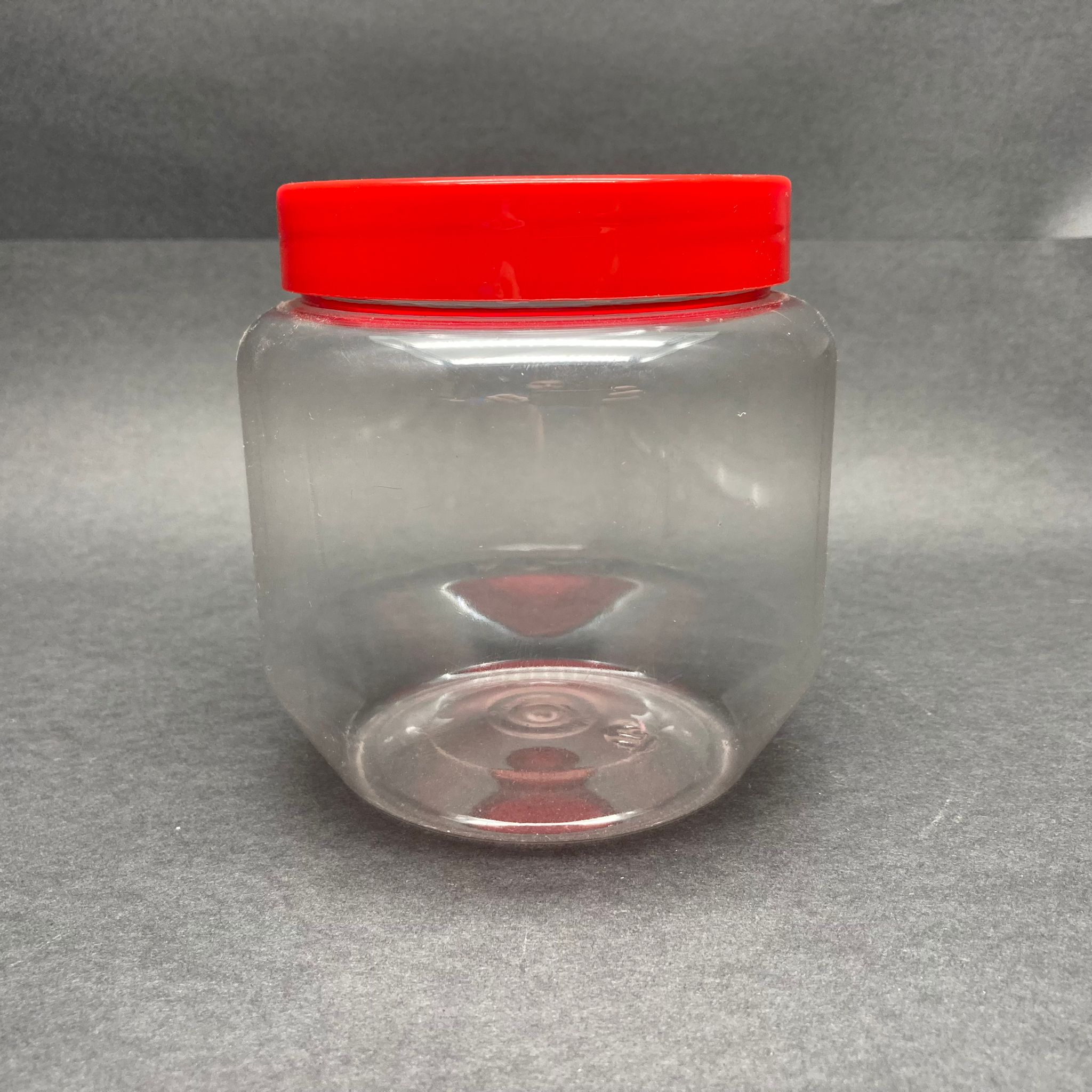 750 Cc Pet Kavanoz - Kırmızı Plastik Kapaklı - 750 Ml Plastik Kavanoz