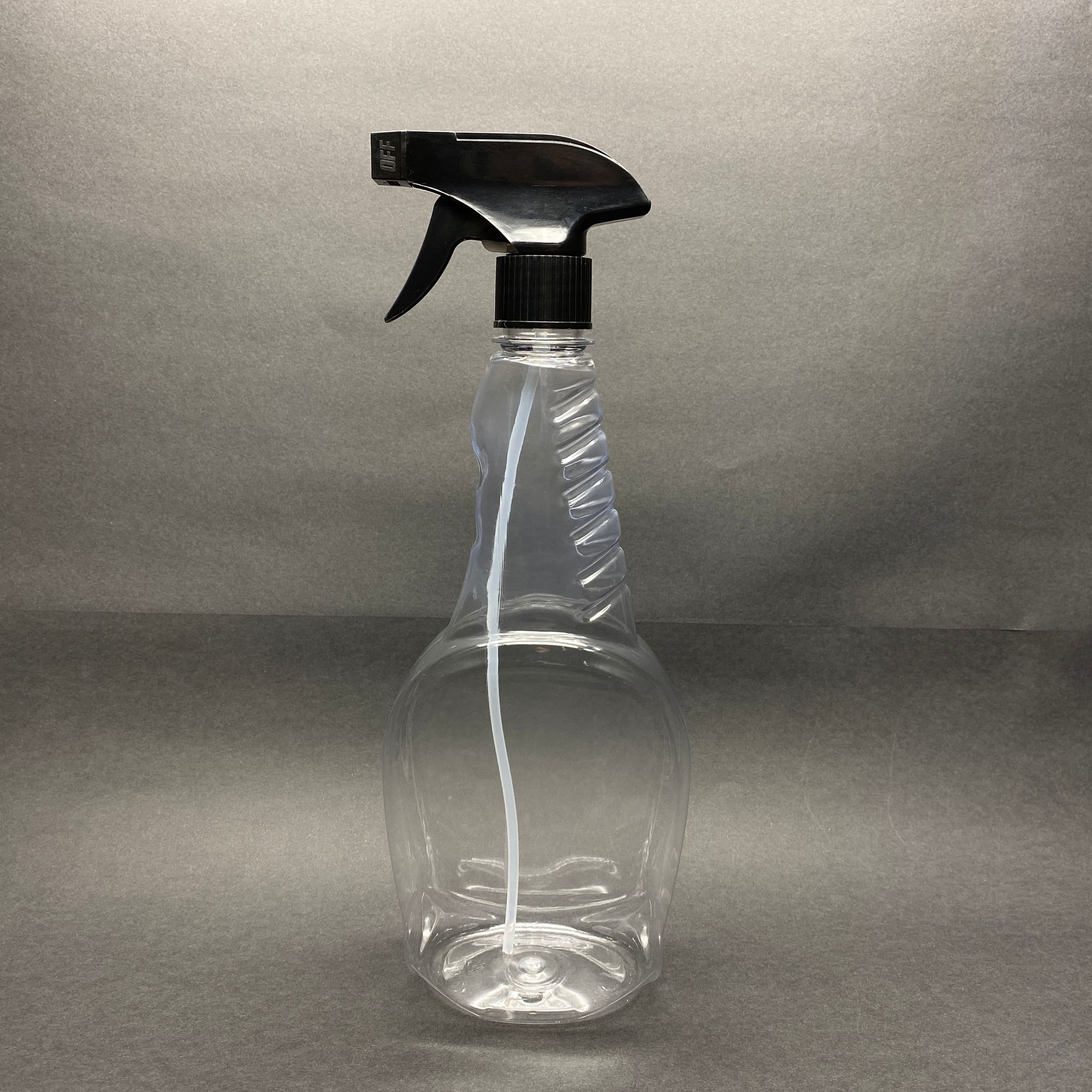 750 Cc Yassı Pet Şişe - Siyah Tetik Spreyli - 750 Ml Boş Cam Sil Şişesi - Yassı Camsil Şişesi