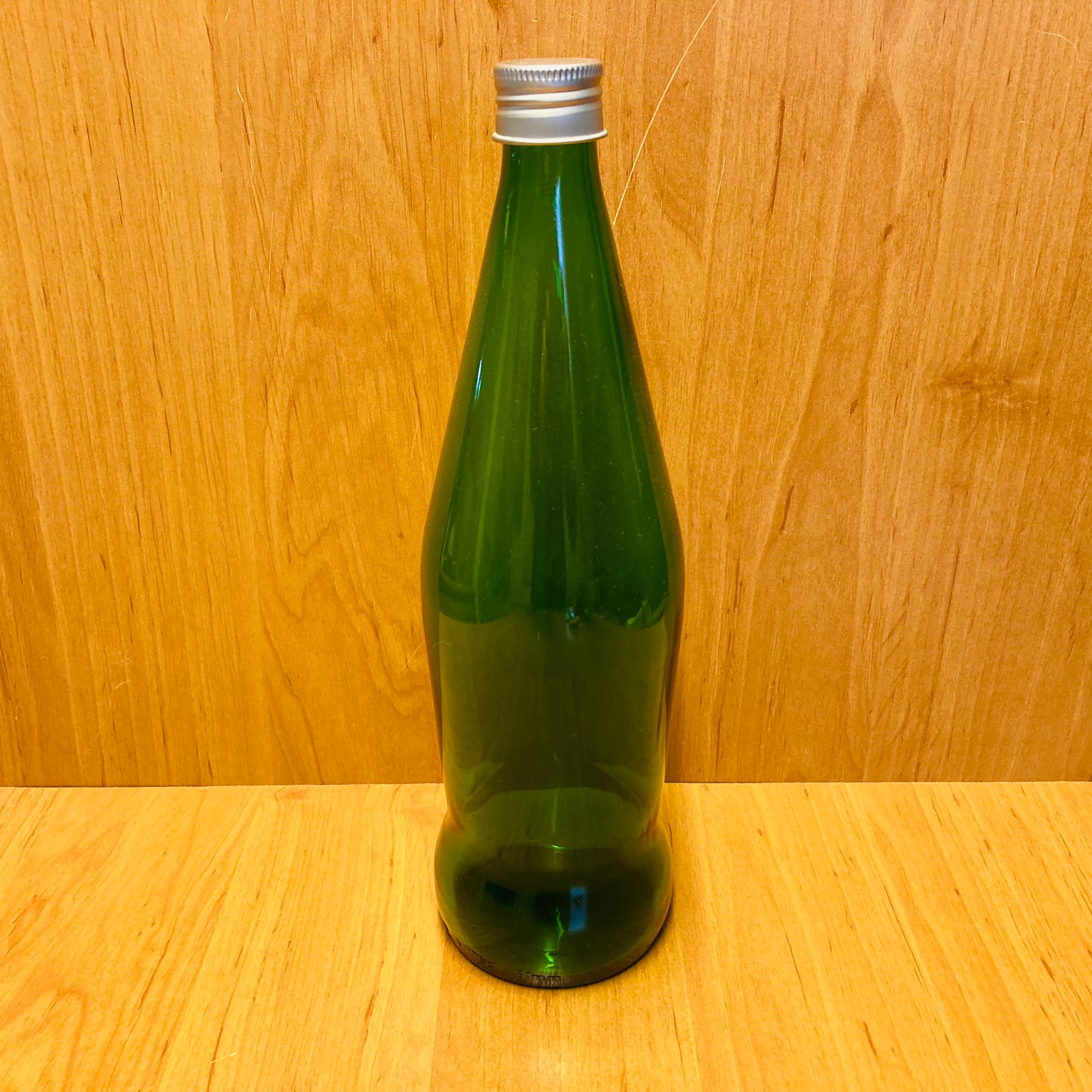 750 Cc Yeşil Cam Şişe - Gümüş Metal Kapaklı - 750 Ml Cam Şişe