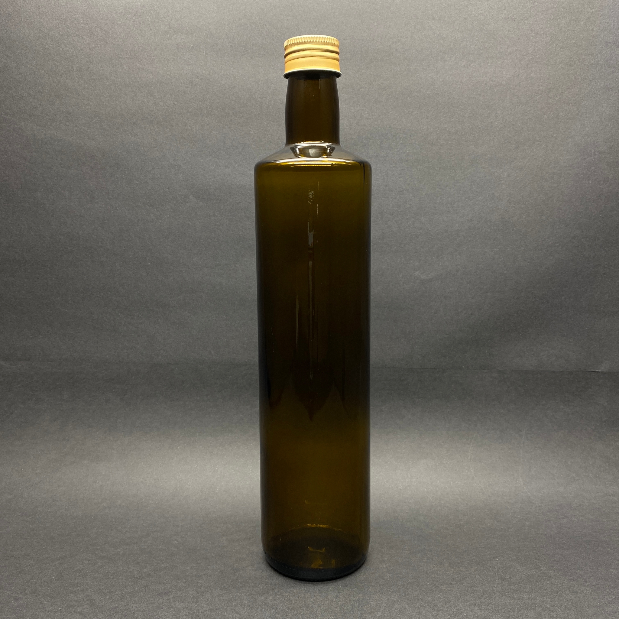 750 Cc Yeşil Dorika Cam Şişe - Gold Metal Alüminyum Kapaklı - 750 Ml Dorika Yağ Şişesi - Sirke Şişesi