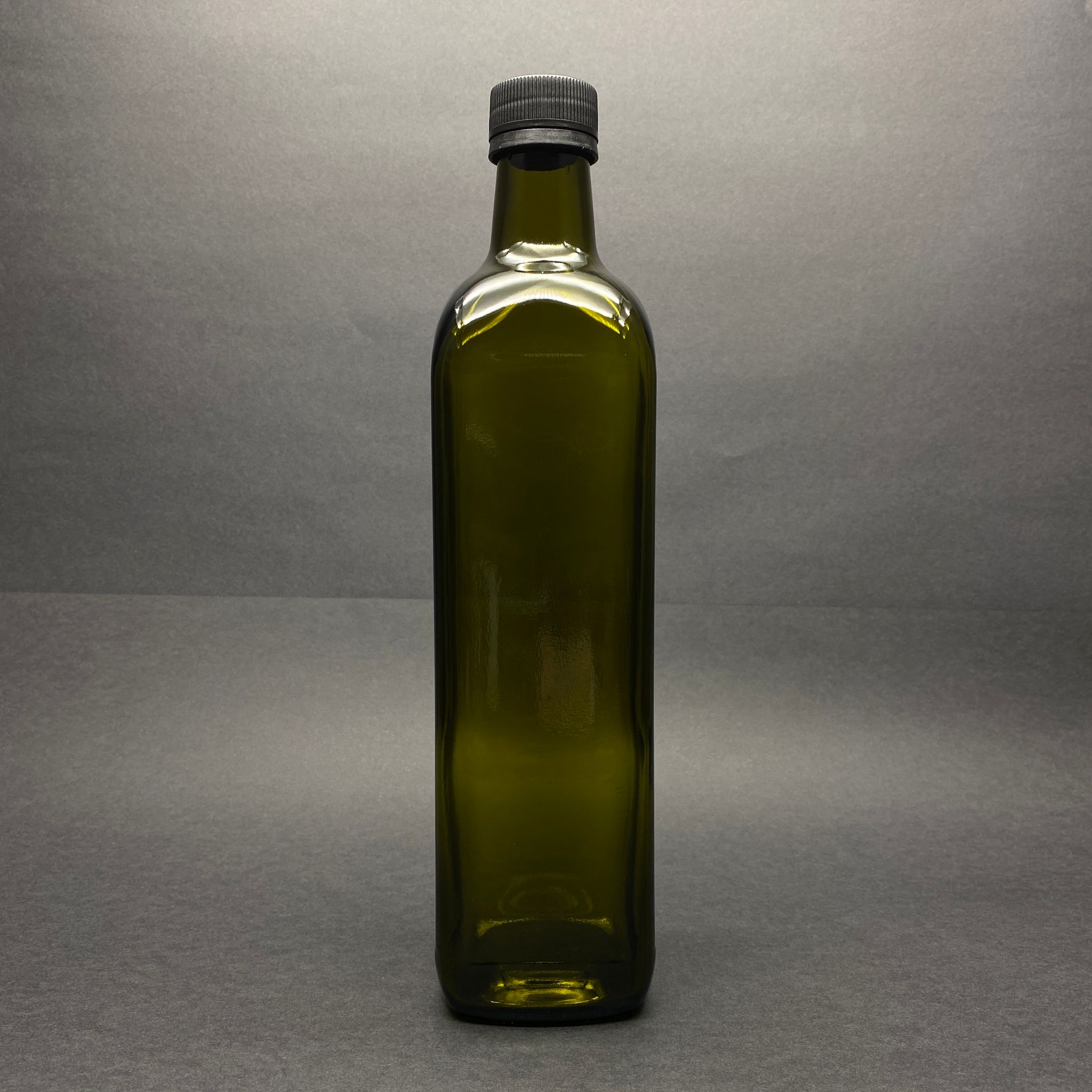 750 Cc Yeşil Maraska Cam Şişe - Siyah Kilitli Plastik Kapaklı - 750 Ml Köşeli Yağ Şişesi - Sirke Şişesi -  Kapak Markası Berıcap