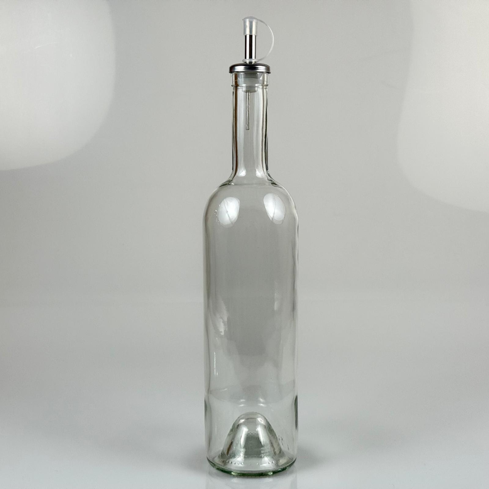 750 Cc Yeşil Yağdanlıklık Cam Şişe - Çelik Yağdanlık Tıpalı - 750 Ml Şeffaf Paşabahçe Yağdanlık Şişesi - Sirke Şişesi