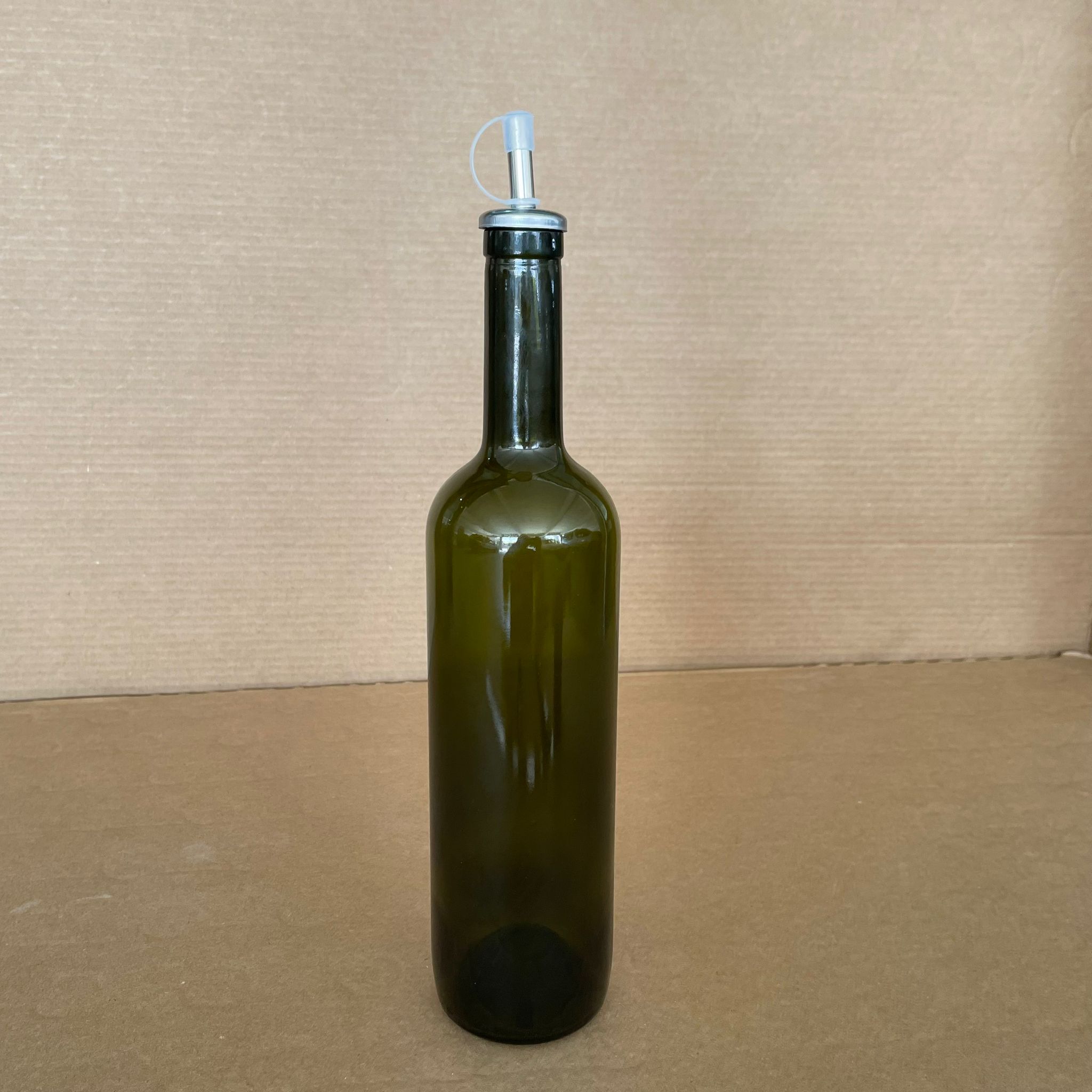 750 Cc Yeşil Yağdanlıklık Cam Şişe - Çelik Yağdanlık Tıpalı - 750 Ml Yeşil Paşabahçe Yağdanlık Şişesi - Sirke Şişesi
