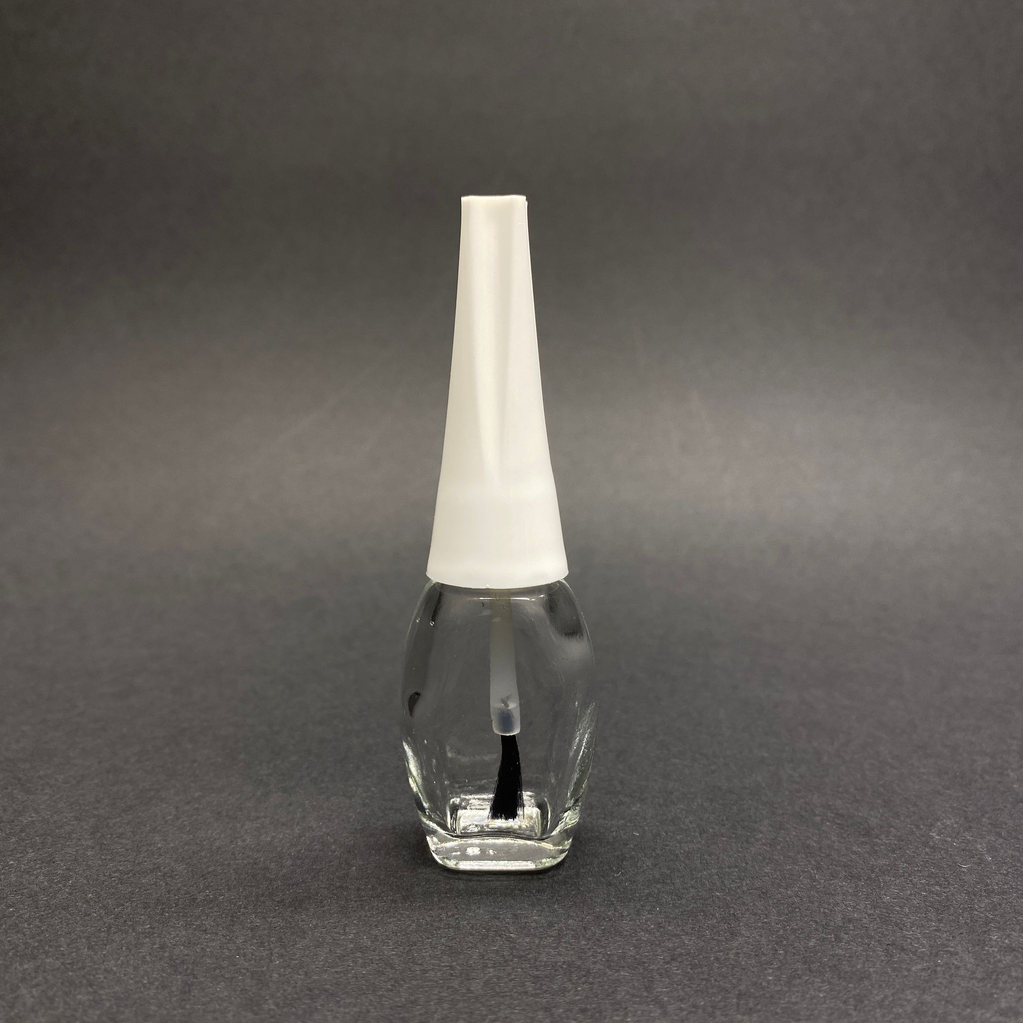 8 Cc Fırçalı Yassı Oval Cam Şişe - Şeffaf - 8 Ml Kapaklı Fırçalı Cam Şişe - Cam Oje Şişesi Fırçalı Beyaz Kapaklı Takım - Boş Oje Şişesi, Fırçalı Şişe, Otomotiv Ve Mobilya İçin Rötüş Boya Şişesi Vb. Çok Amaçlı Fırçalı Şişe