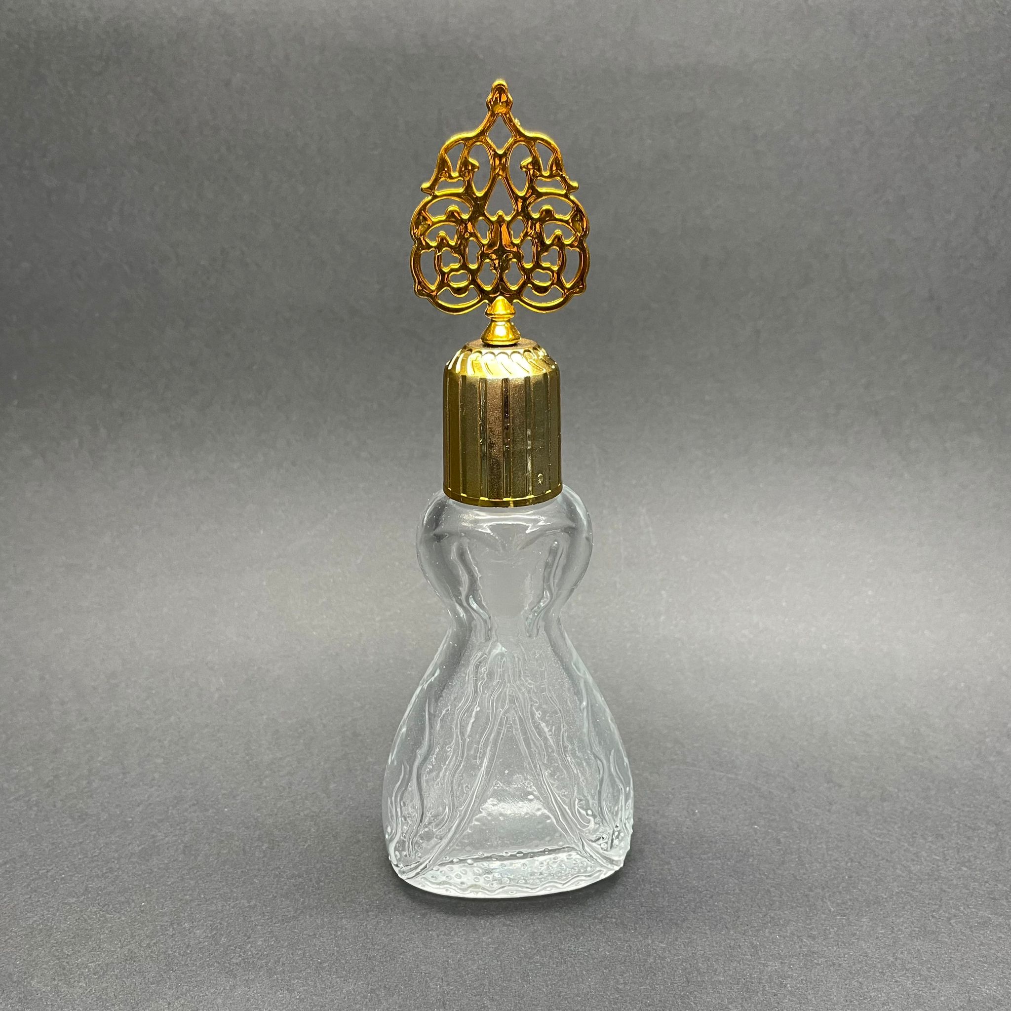 80 Cc Cam Kolonya Şişesi -  Gelin Şişe - Gold Osmanlı Kapaklı + Plastik Tıpalı