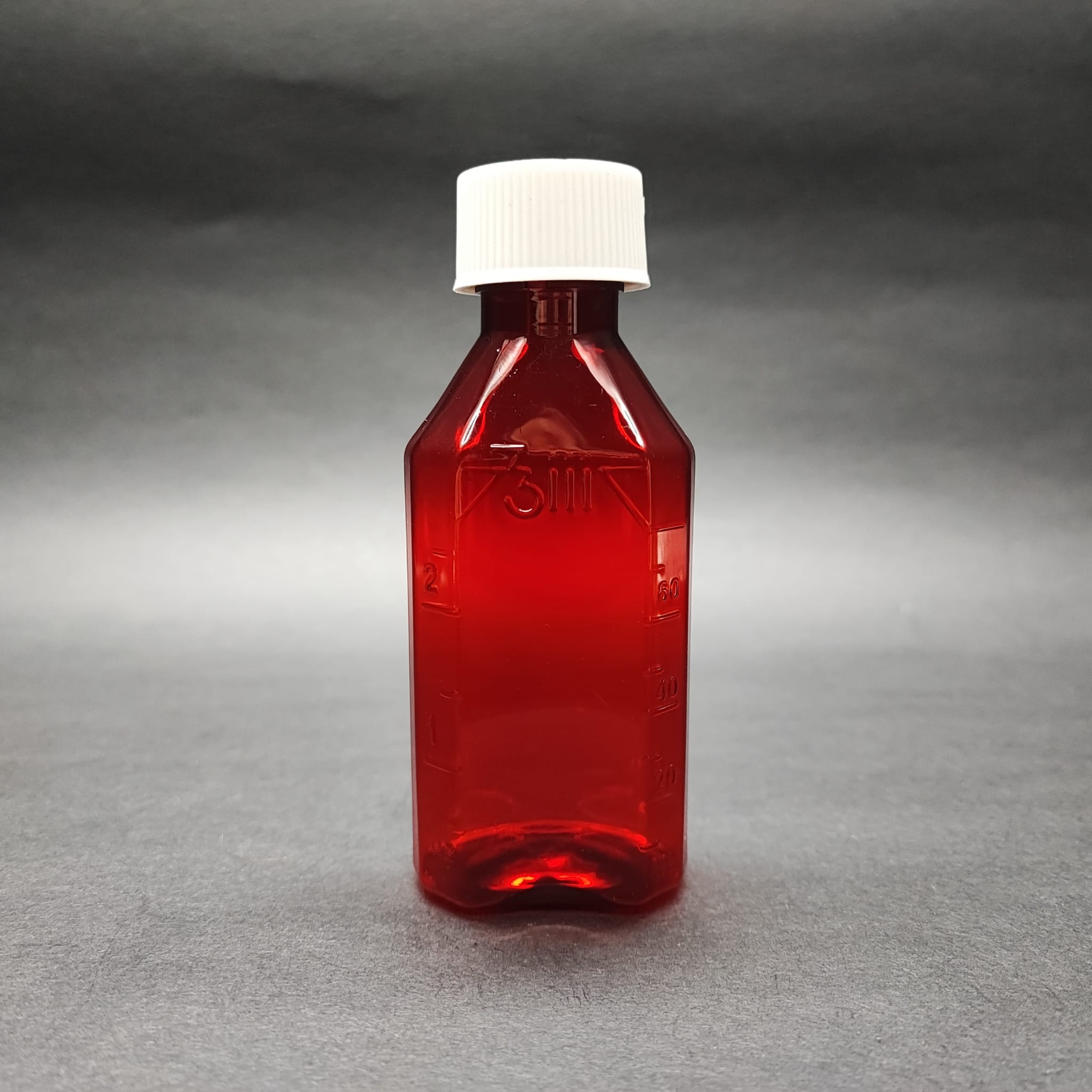 80 Cc Ölçekli Pet Şişe - Beyaz Çocuk Kilitli Kapaklı - 80 Ml Ve Oz Ölçülü Kırmızı Pet Şişe