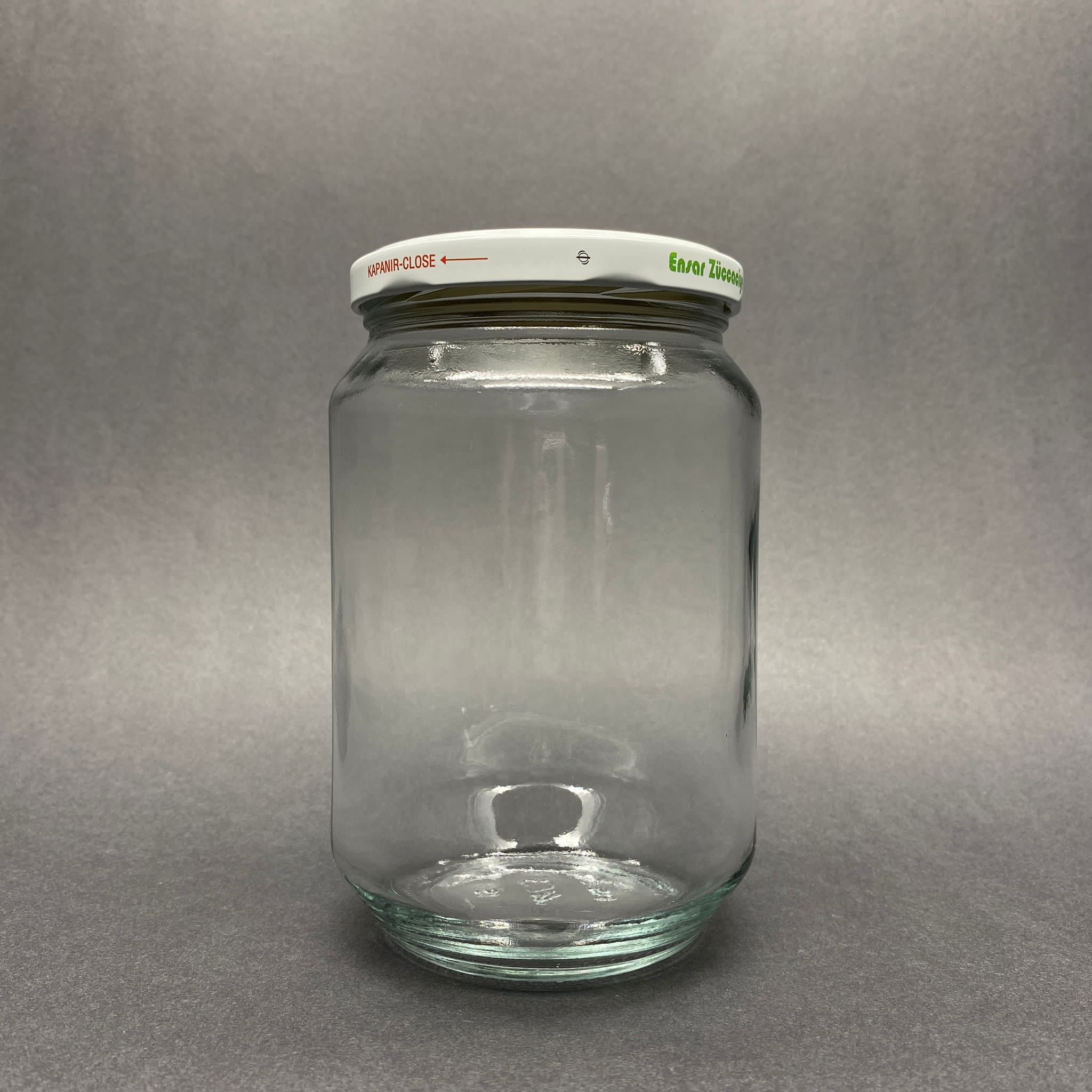 815 Cc Cam Kavanoz - Sebze Desenli Metal Kapaklı - 815 Ml Cam Kavonoz