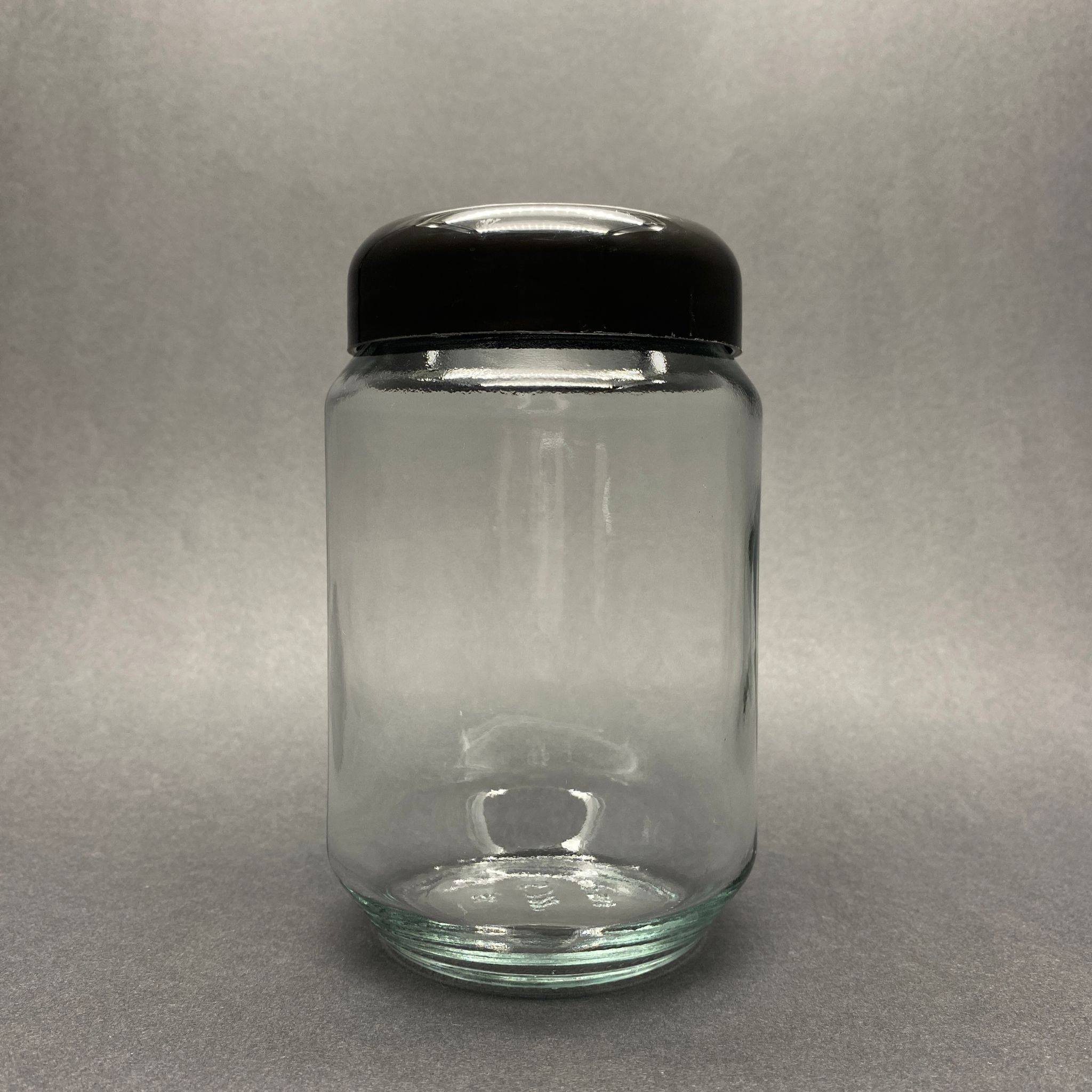 815 Cc Cam Kavanoz - Siyah Plastik Kapaklı - 815 Ml Cam Kavonoz