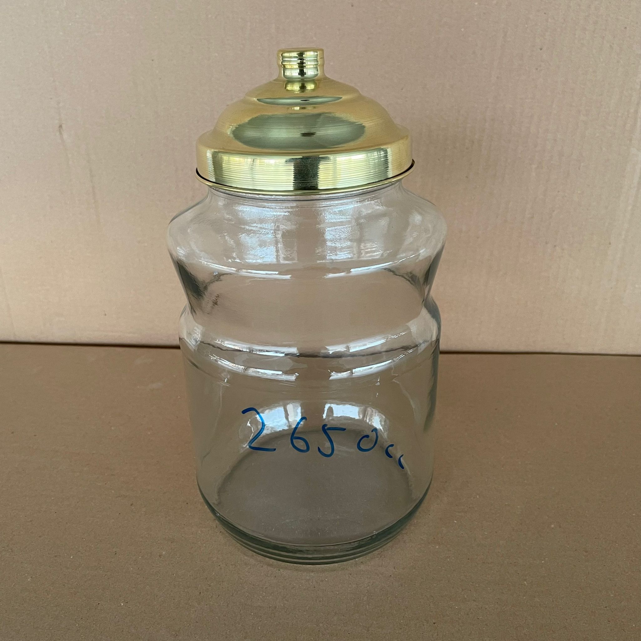 Aktar, Bakkaliye, Teşhir İçin Nostalji Pirinç Kapaklı Cam Kavanoz - 2650 Ml