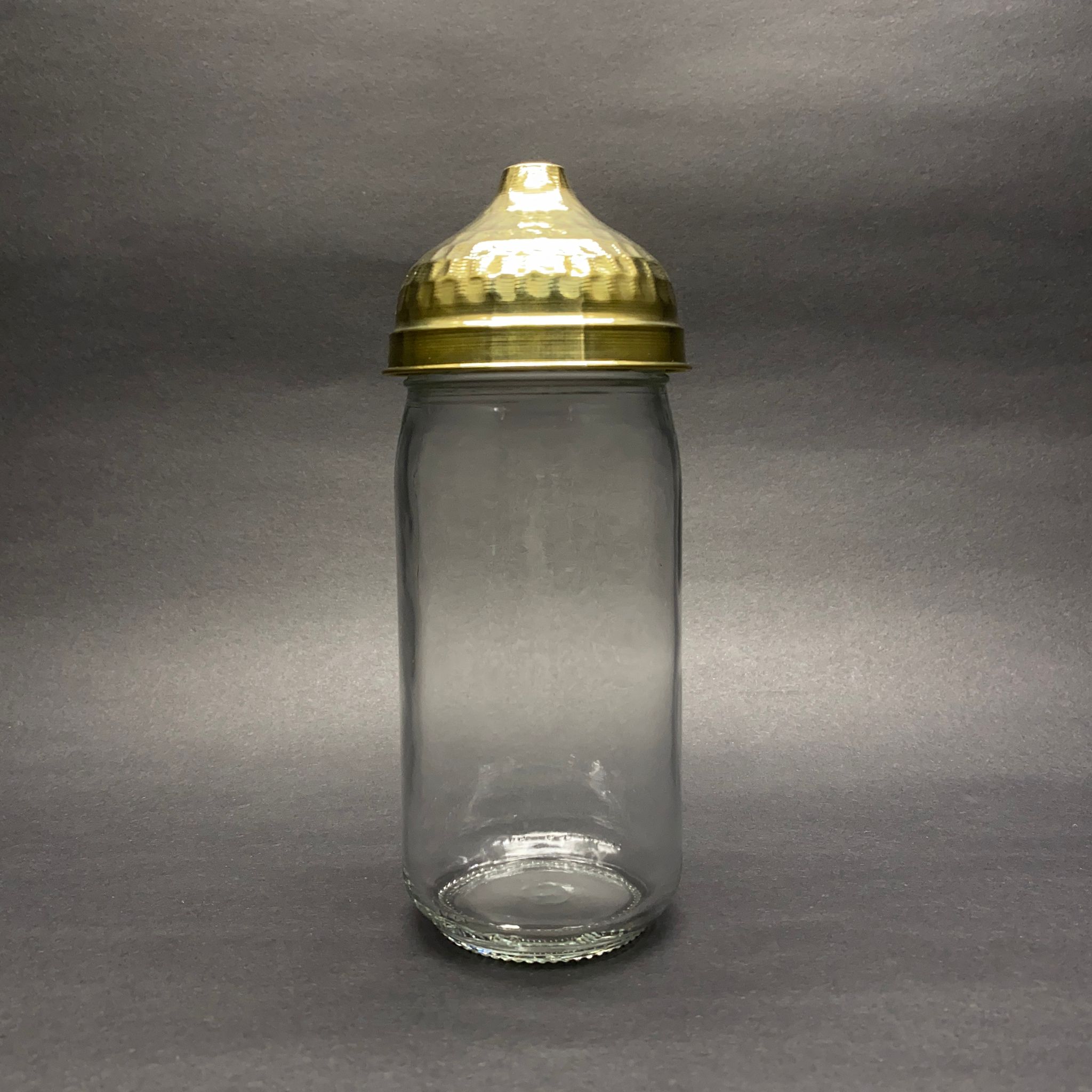 Aktar, Bakkaliye, Teşhir İçin Nostalji Pirinç Kapaklı Cam Kavanoz - 370 Ml Uzun