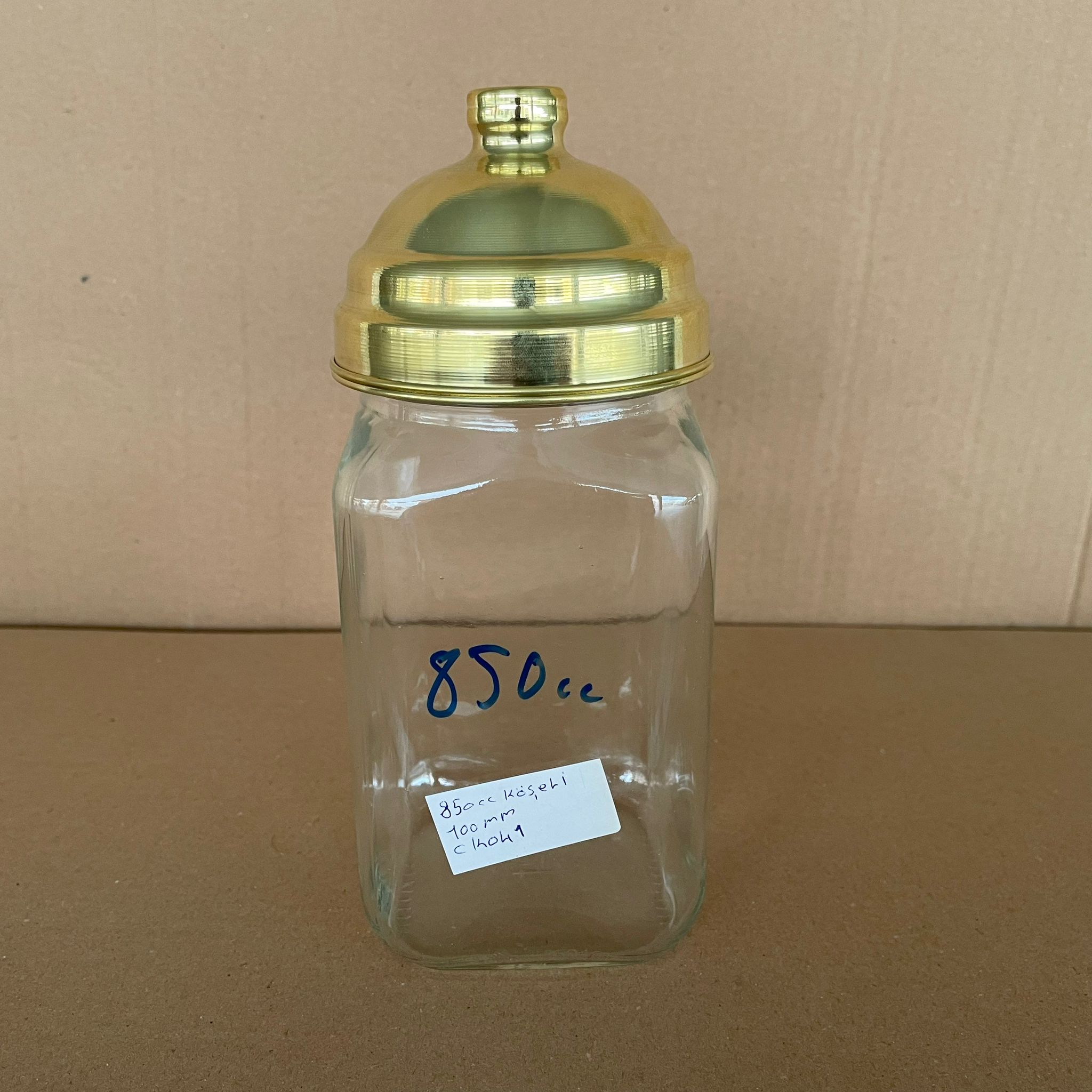 Aktar, Bakkaliye, Teşhir İçin Nostalji Pirinç Kapaklı Cam Kavanoz - 850 Ml