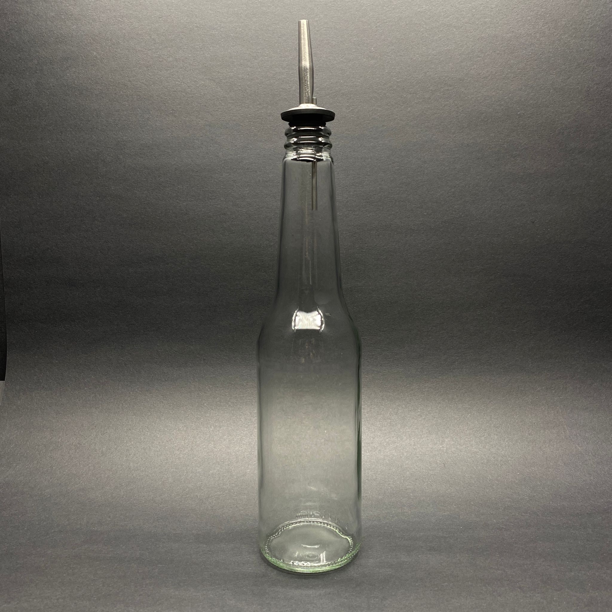 Alya Uzun Model Cam Yağdanlık Şişe + Çelik Yağ Tıpası - 410 Ml