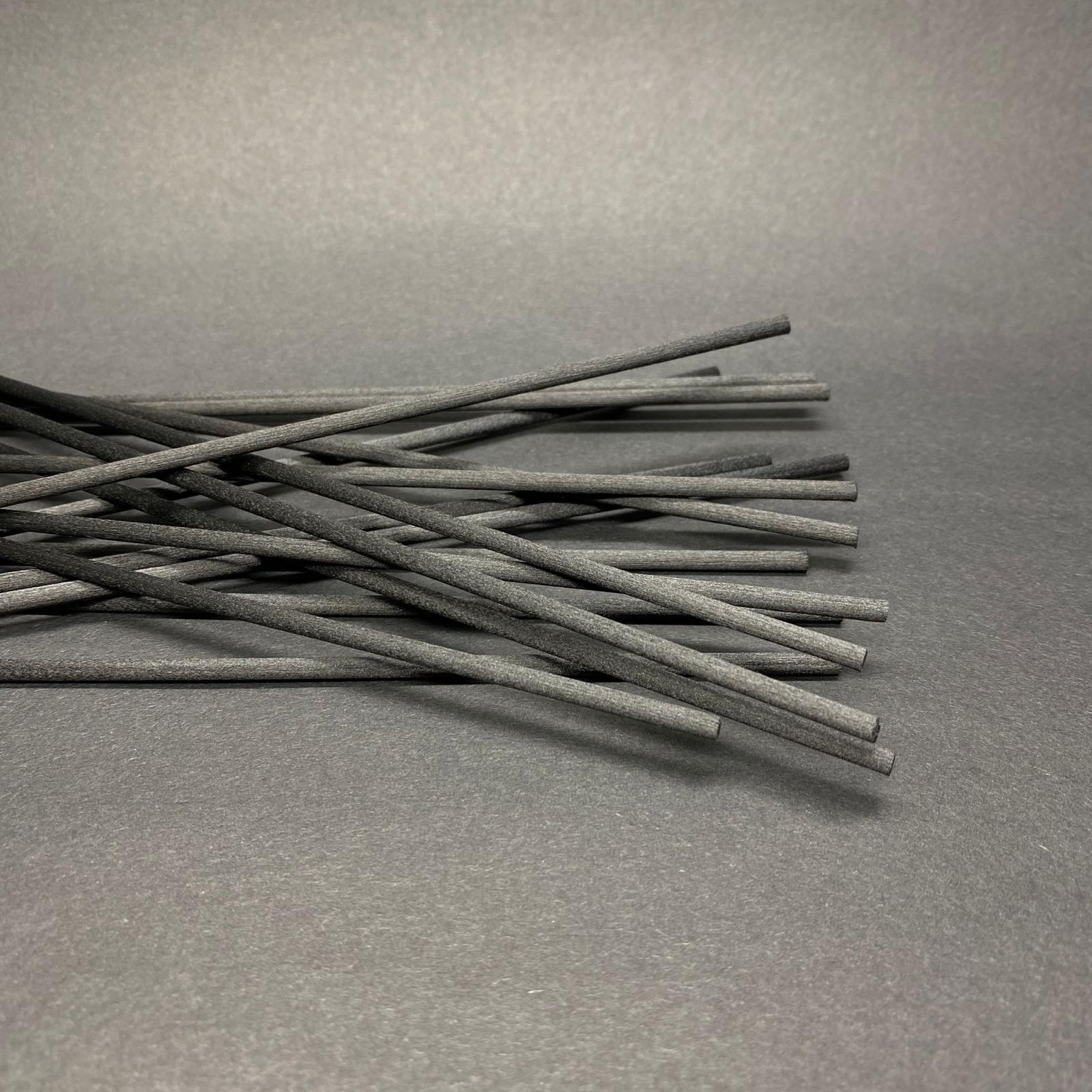 Bambu Koku Şişesi İçin Siyah Fiber Bambu Çubuk 24 Cm (1 Adet) Difüzör  Çubuğu - Oda Parfümü İçin Ahşap Çubuk