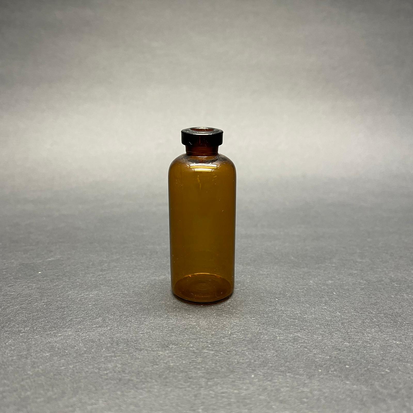 Borosilikat Amber Cam Şişe - 10 Cc - 22X55 Mm - Çekme Cam Boru Flakon İnce Penisilin Şişesi - Ağız Çapı 13 Mm
