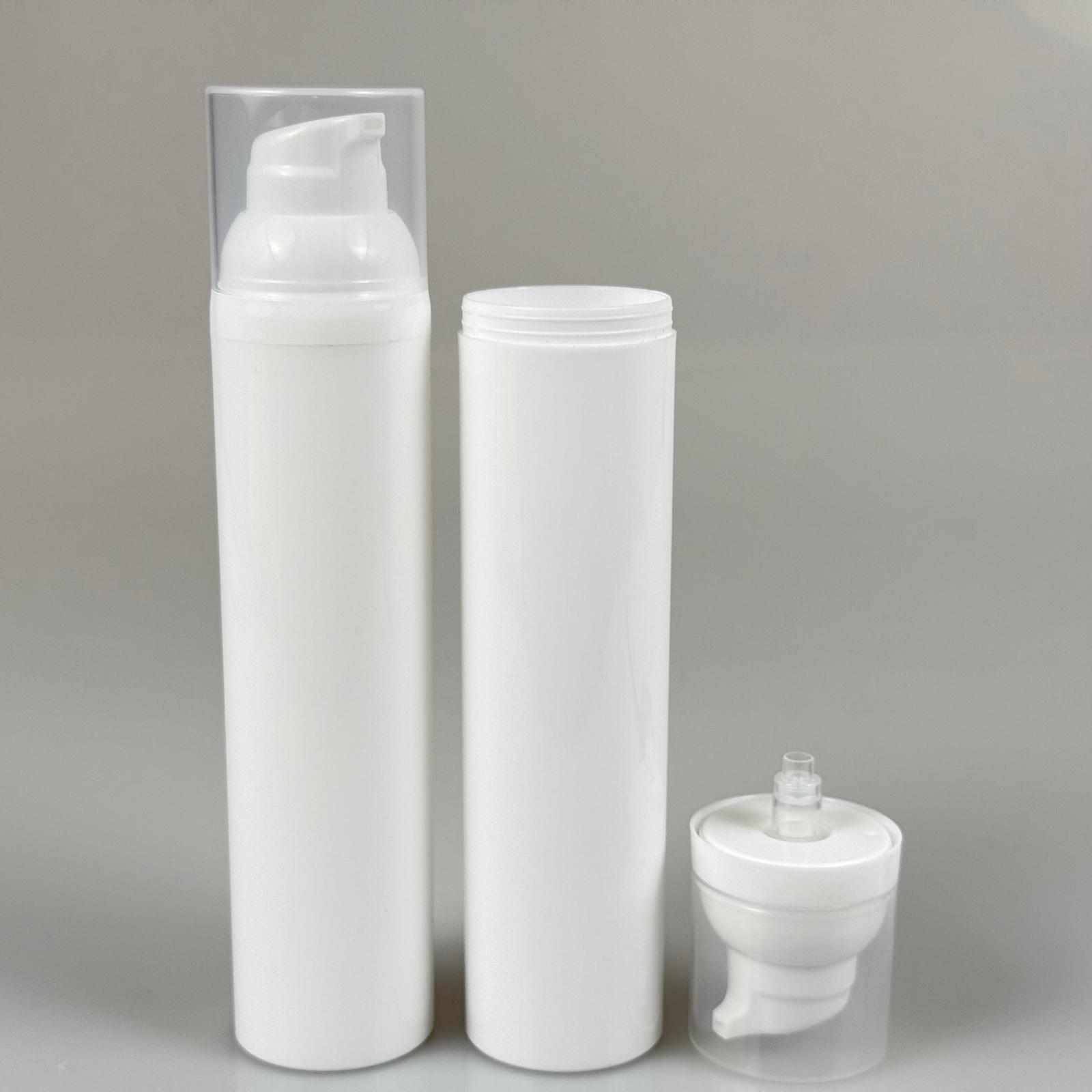 Boş Krem Ve Losyon Şişesi 100 Ml Boş Airless Şişe - Havasız Pompalı Beyaz Airless Asansör Şişe - Güneş Kremi , Tonik Vb Ambalajı