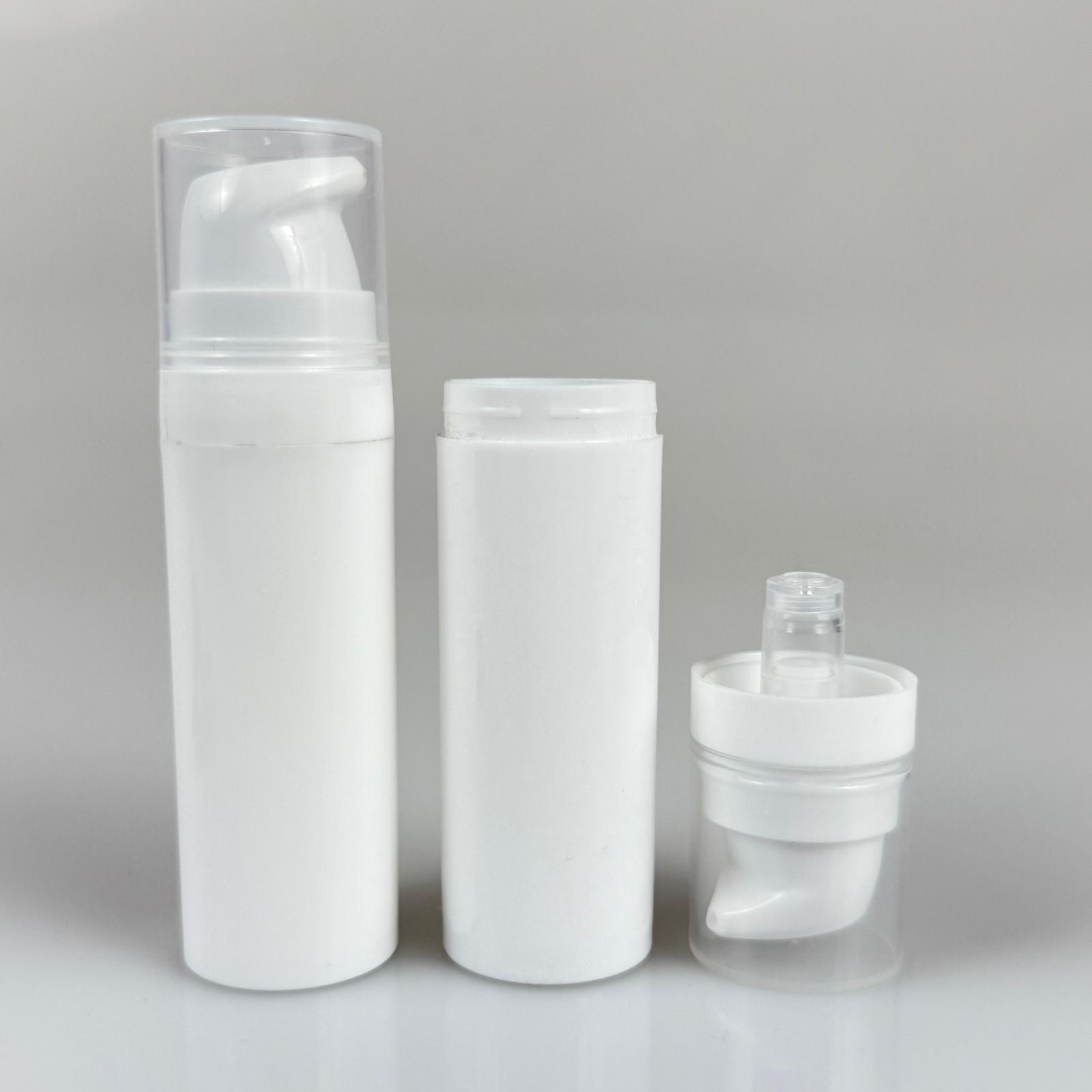 Boş Krem Ve Losyon Şişesi 15 Ml Boş Airless Şişe - Havasız Pompalı Beyaz Airless Asansör Şişe - Güneş Kremi , Tonik Vb Ambalajı