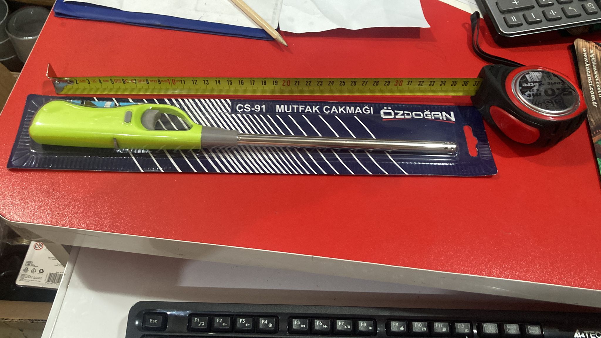 Çakmak - Uzun Mutfak Çakmağı - Hacamat İçin Çakmak - Mega Uzun 35 Cm
