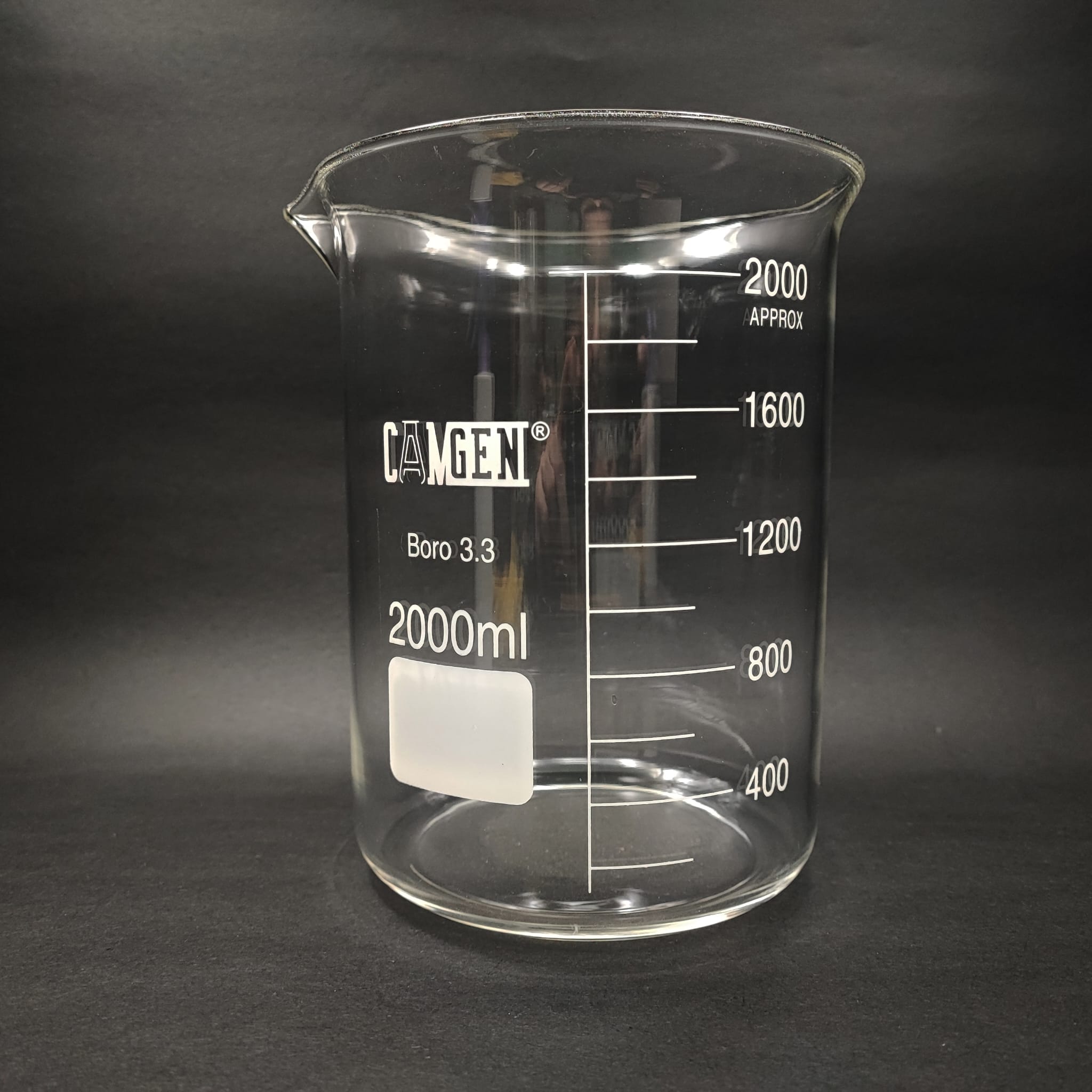 Cam Beher 2000 Ml - Isıya  Dayanıklı Cam Beher - 2 Litre Beher