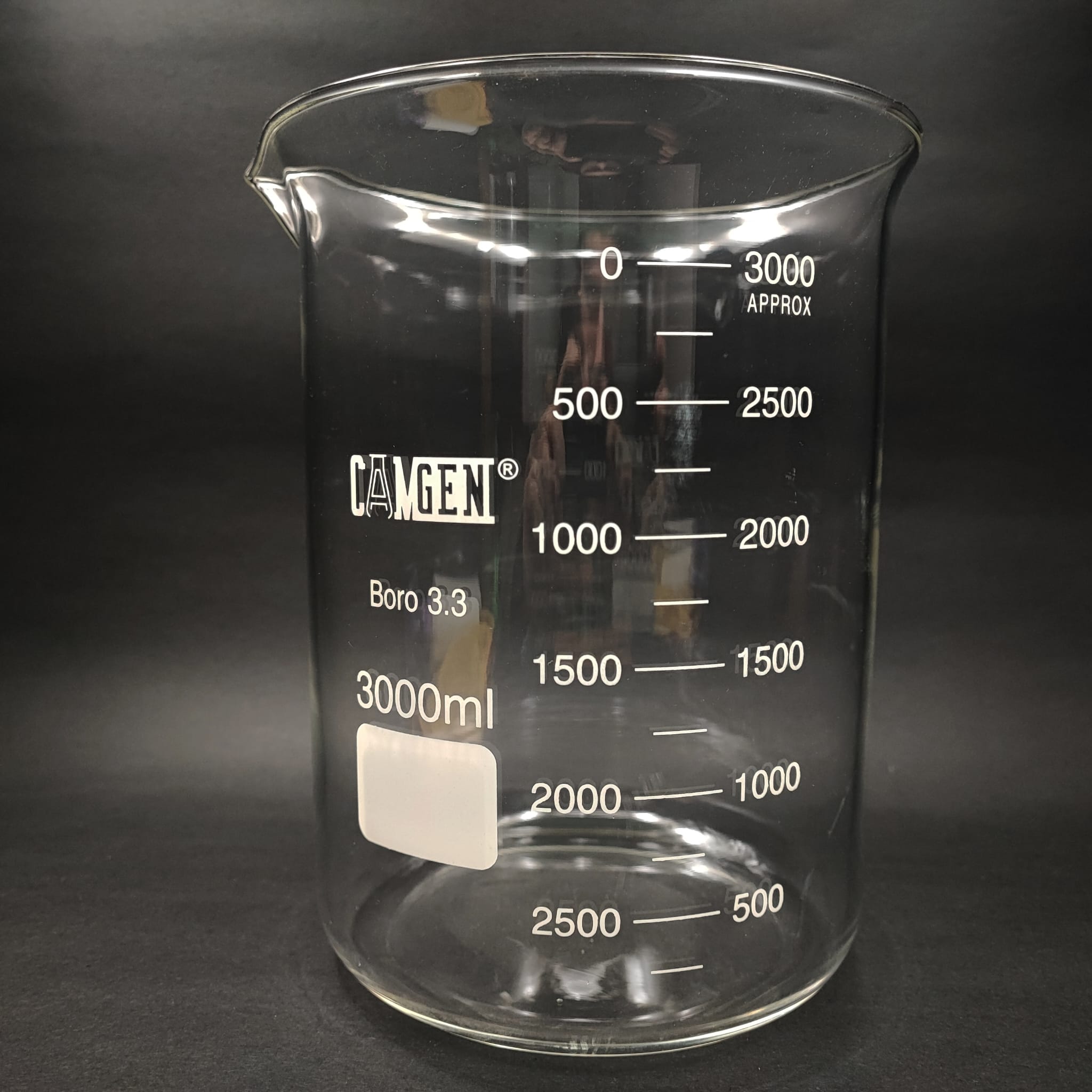 Cam Beher 3000 Ml - Isıya  Dayanıklı Cam Beher - 3 Litre Beher