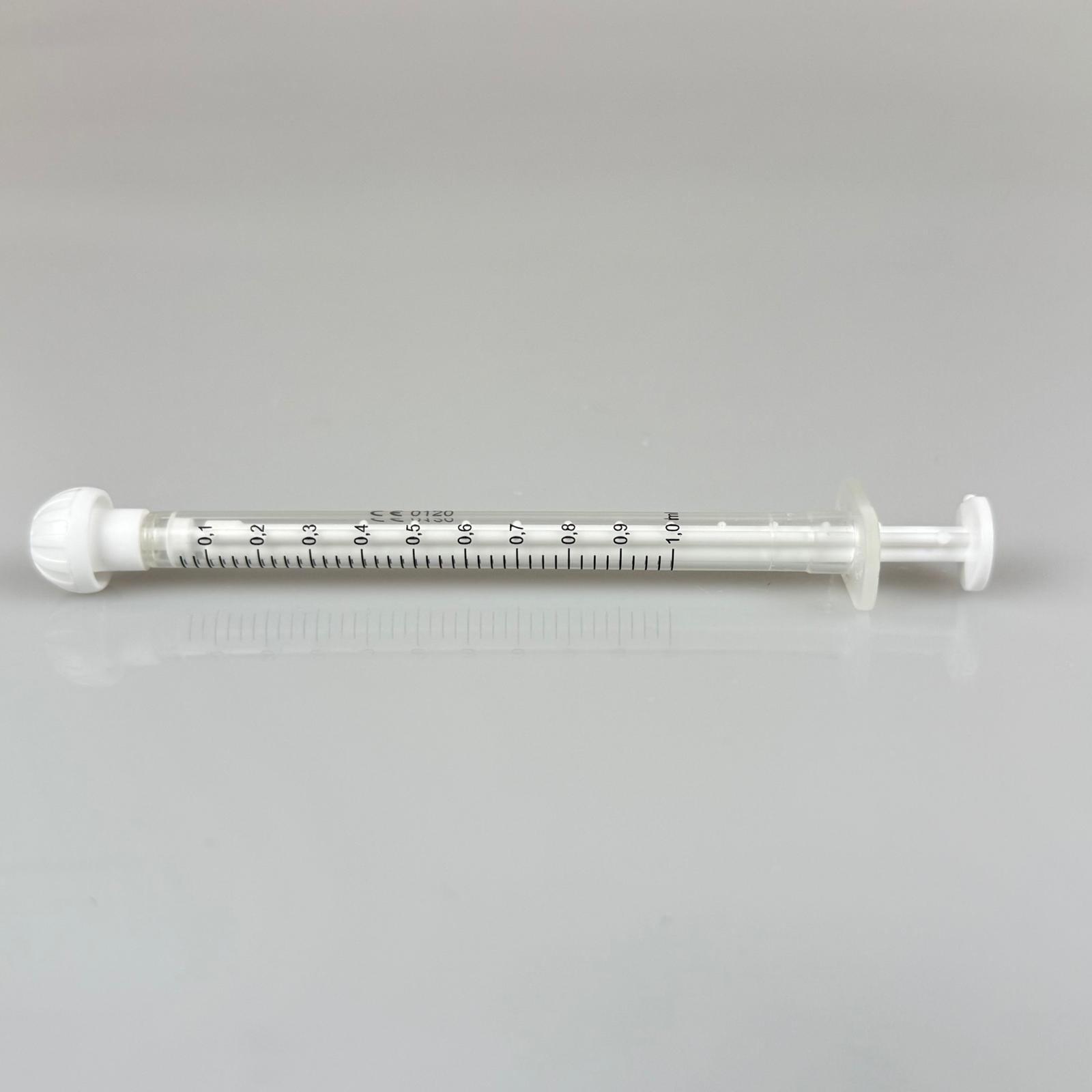 Dozaj Pipeti - 1 Ml - Plastik Enjektör, Ölçülü Şurup Şırıngası, Oral İlaç Pipet (Ucu Beyaz Tıpalı)