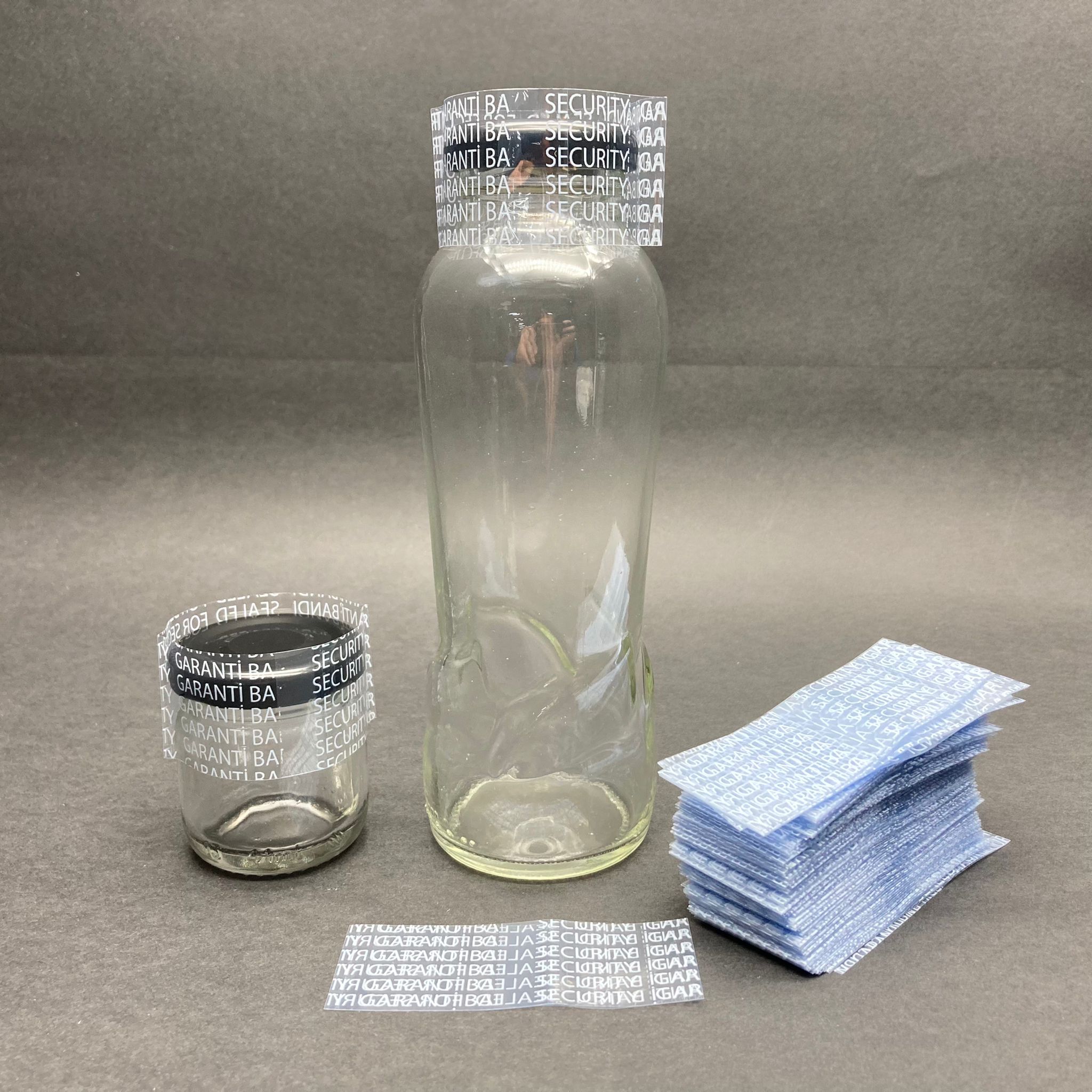 Emniyet Bandı 38 Mm Ve 43 Mm Ağız Uyumlu - 100 Gr - (Yaklaşık 300 Adet) - Yazılı - Kavanoz Garanti Bantı - Şişe Emniyet Bandı - Kavanoz Güvenlik Bandı