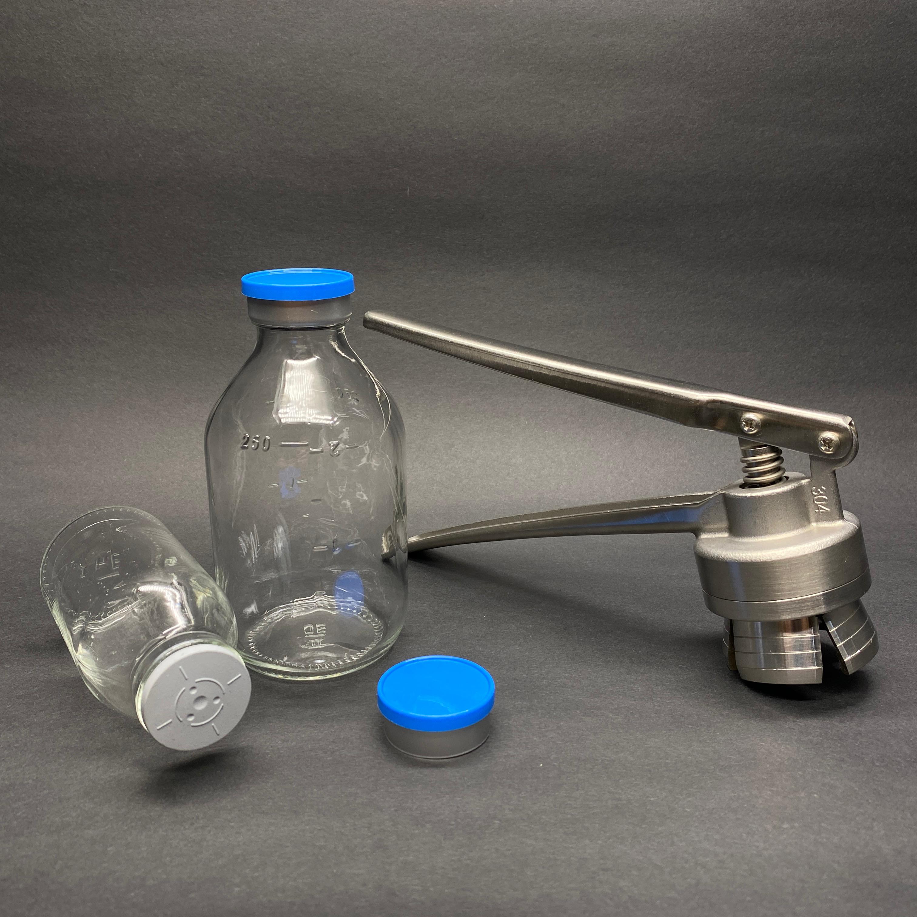 Flip Off Flakon Kapatma Pensesi 32 Mm (Üstü Plastik İçin)  - Serum Şişesi Kapatmak İçin Aparat - Paslanmaz Çelik Manuel Flakon Crimper