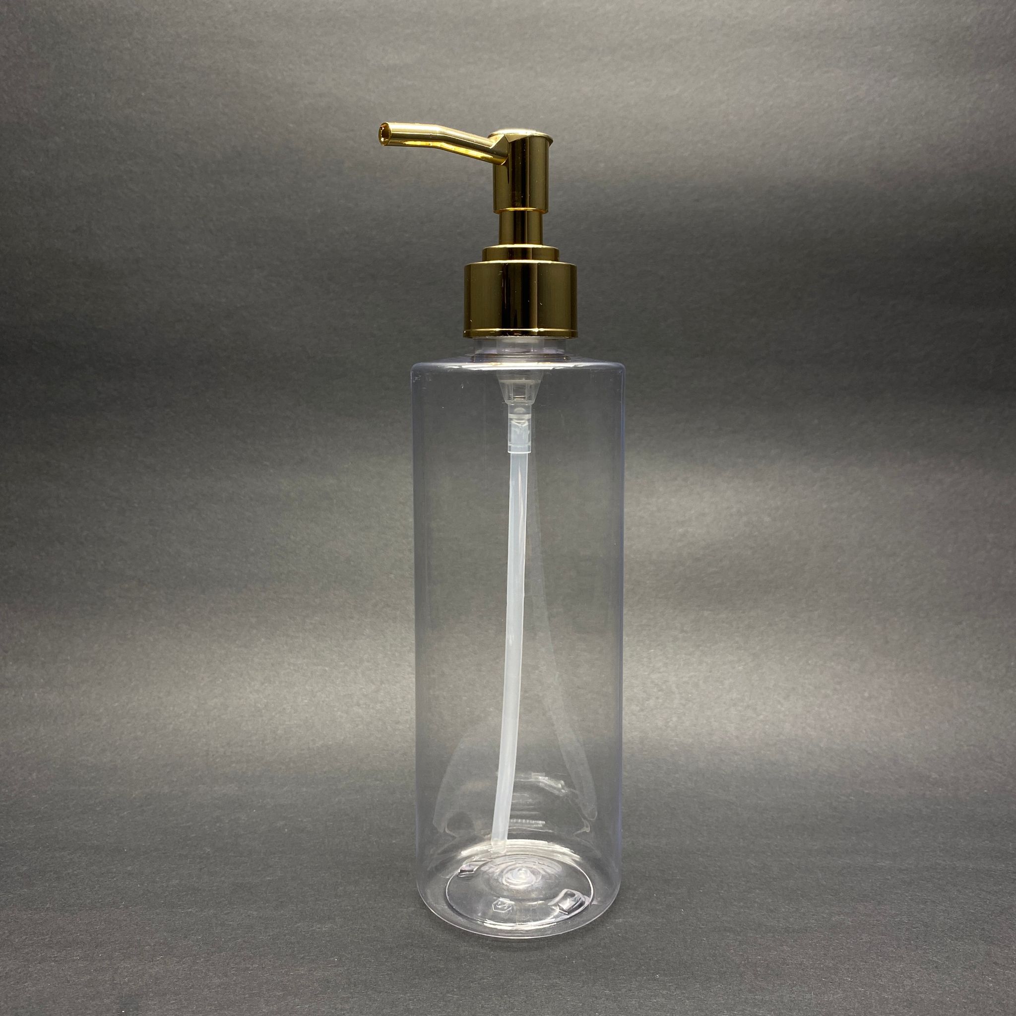Gold Pompalı Sıvı Sabun Şişesi - 400 Ml Pompalı Şeffaf Plastik Şişe