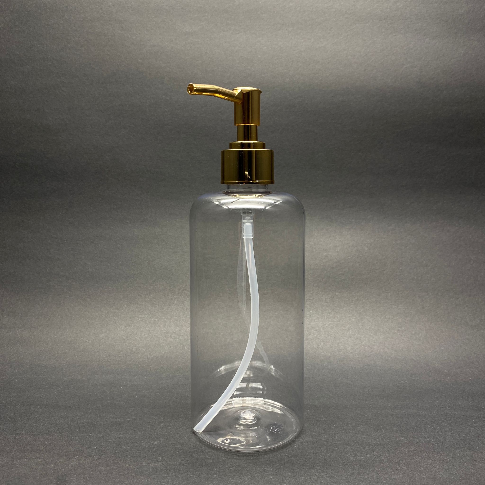 Gold Pompalı Sıvı Sabun Şişesi - 500 Ml Pompalı Şeffaf Plastik Şişe