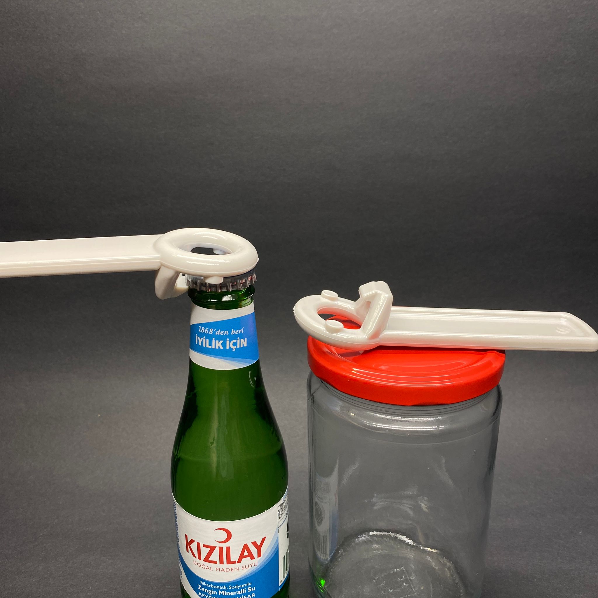 Güçlendirilmiş Gazoz Ve Kavanoz Açacağı (Kavanoz Kapağına Zarar Vermeden Havasını Alarak Açar) - Gazoz Ve Soda Şişesi İçin Açacak Çok Amaçlı