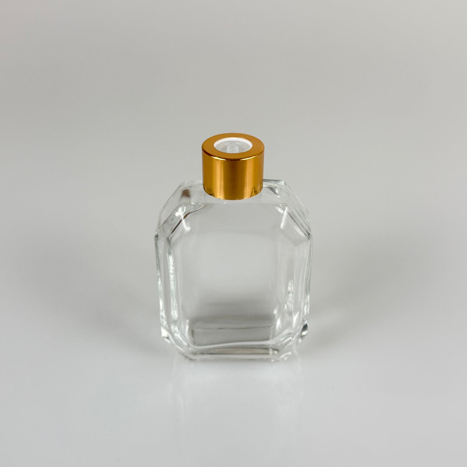 Kazablanka Model Cam Kolonya Şişesi + Metal Gold Kapak + Tıpa - 50 Ml - Hediyelik Kolonya Şişeleri