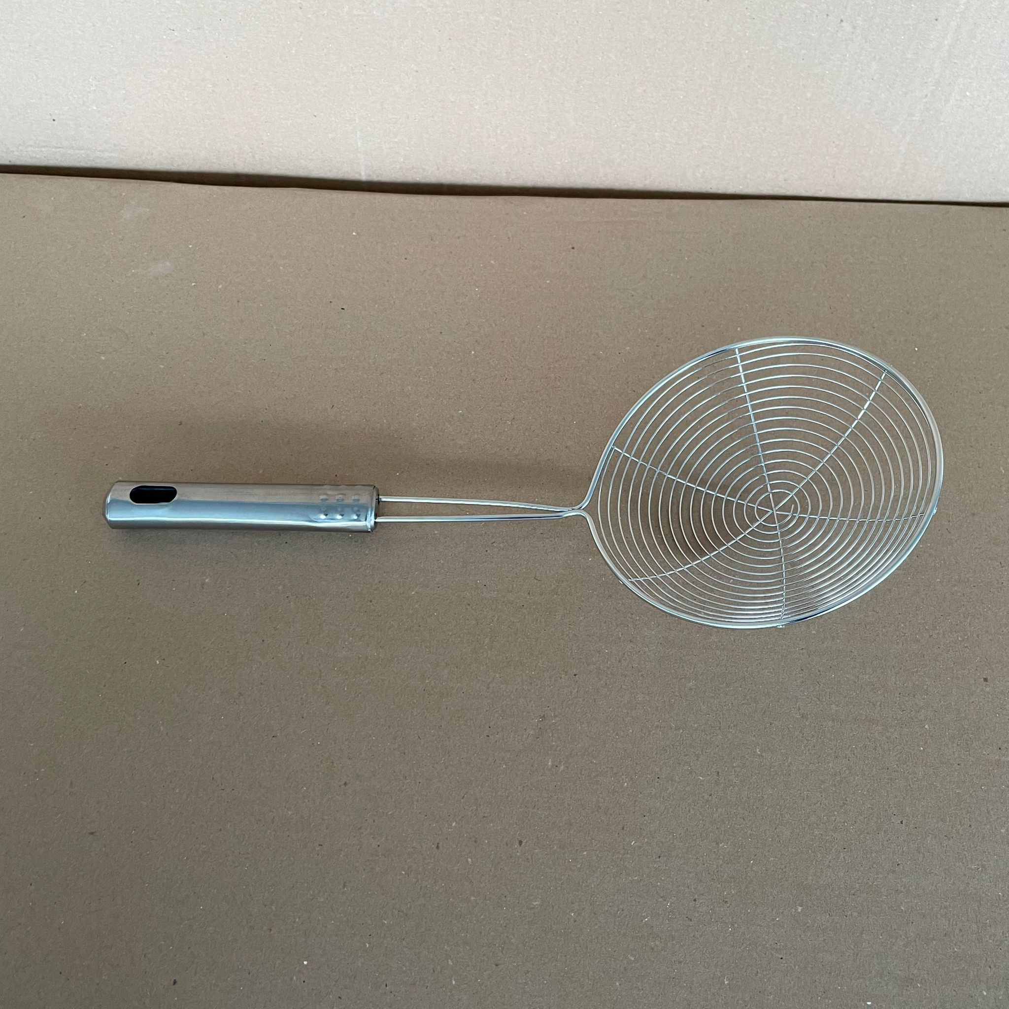 Kızartma Kevgiri, Yağ Süzgeci, Çelik Tel Kepçe Kızartma Süzgeç - 12 Cm