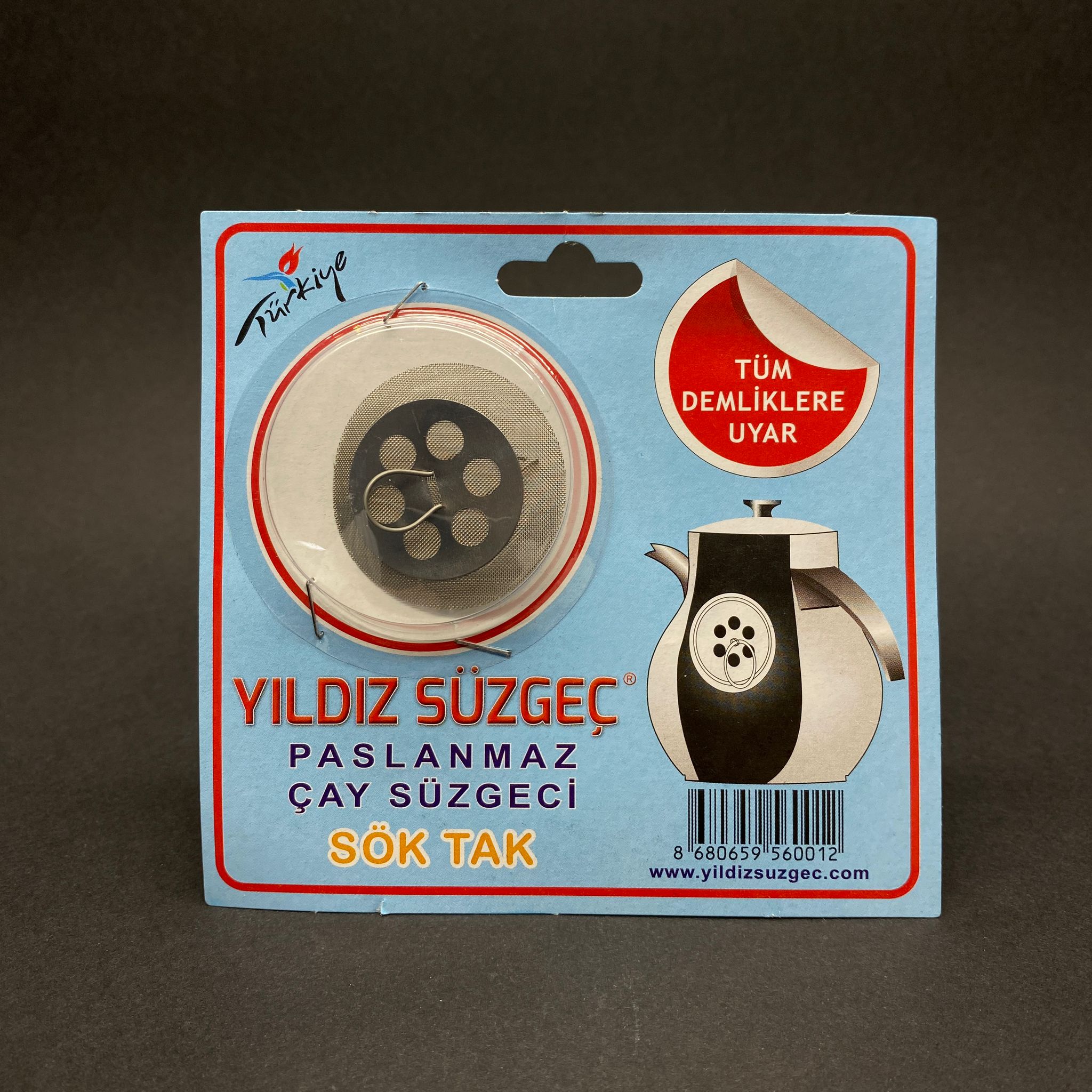 Metal Paslanmaz Demlik İçi Çay Süzgeci - Çaydanlık İçi Süzgeç Demlik Süzgeci - Sök Tak Süzgeç