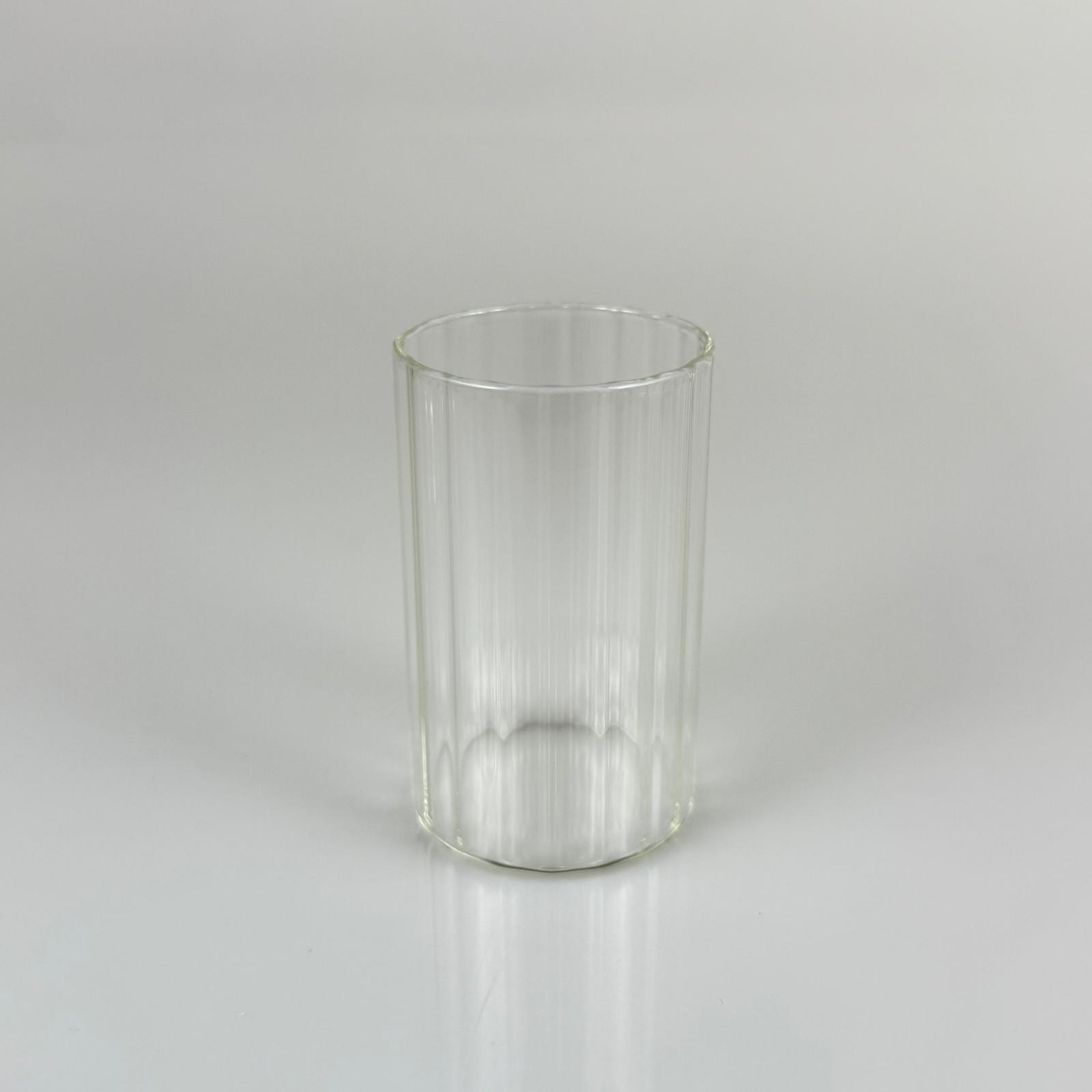 Mum Bardak Çizgili - Şeffaf - Mum İçin Cam Bardak - Toptan Mum Bardak - Boş Mum Bardağı - 120 Cc (50X80 Mm)