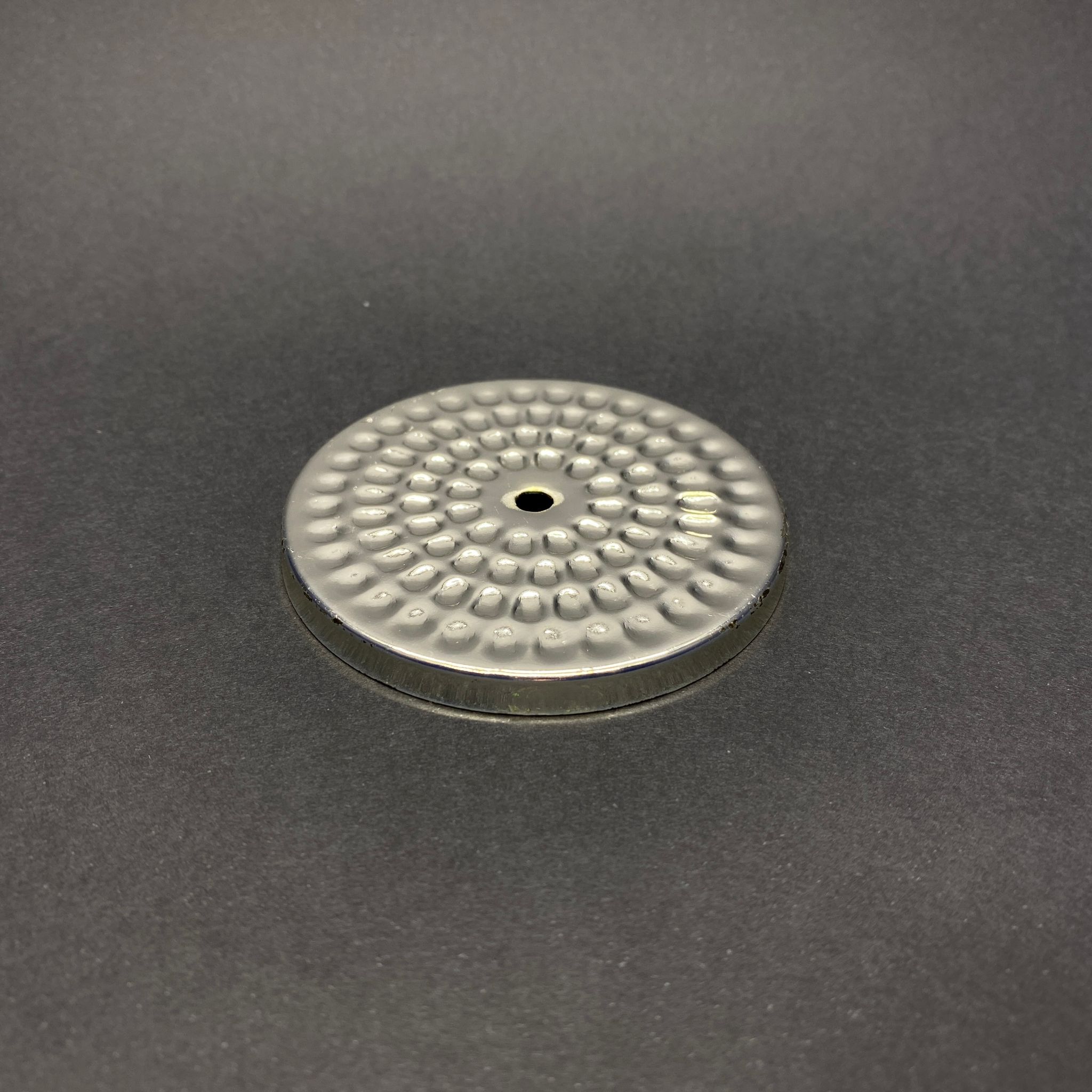 Mum Kapak Dar - Gümüş - Mum İçin Delikli Dövme Metal Kapak - 73 Mm (Mum Bardaklarının Kapağı)